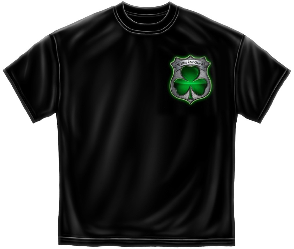 Irish Police Brothers Patriotic TShirt - Black