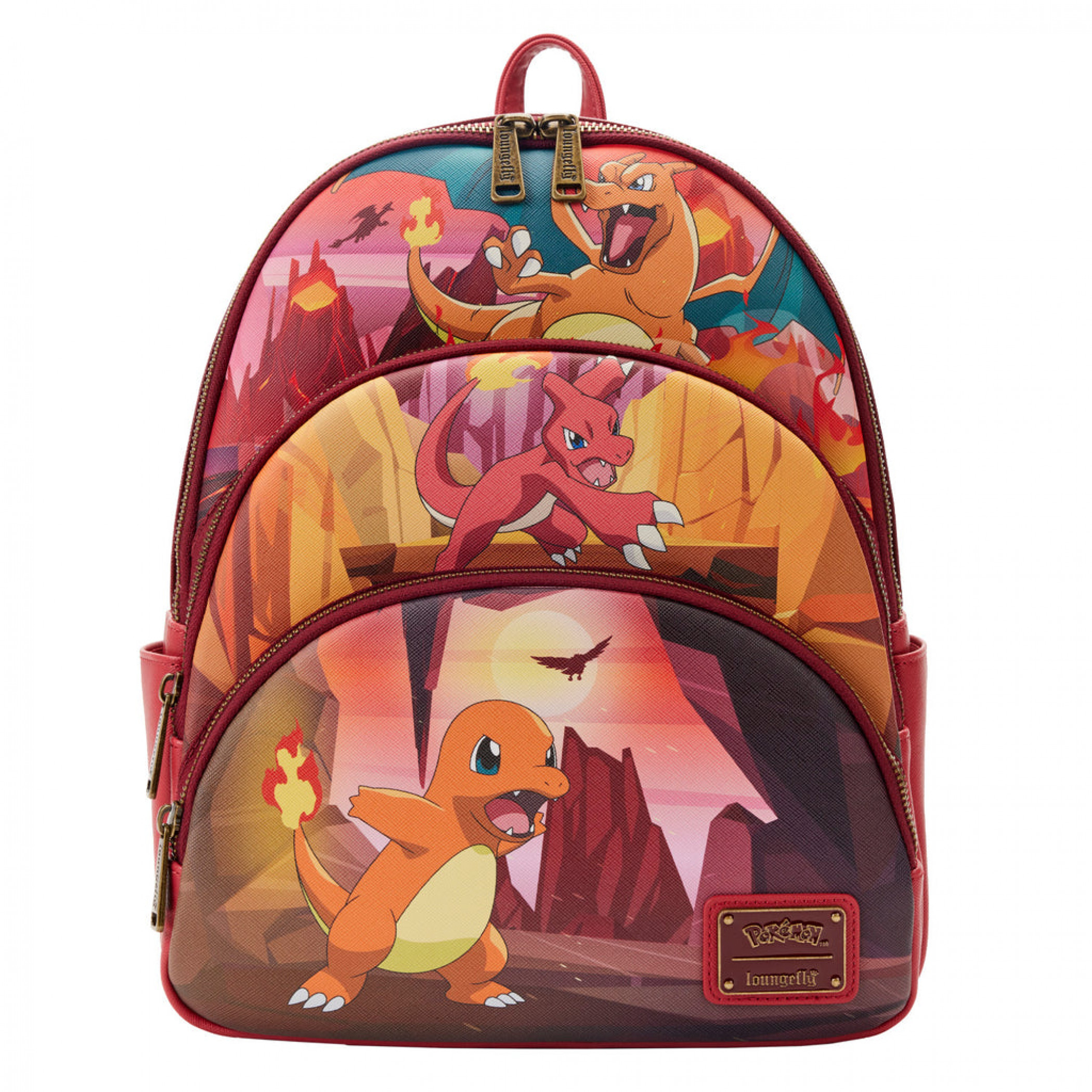 Pokémon Charmander Evolutions Triple Pocket Mini Backpack By Loungefly