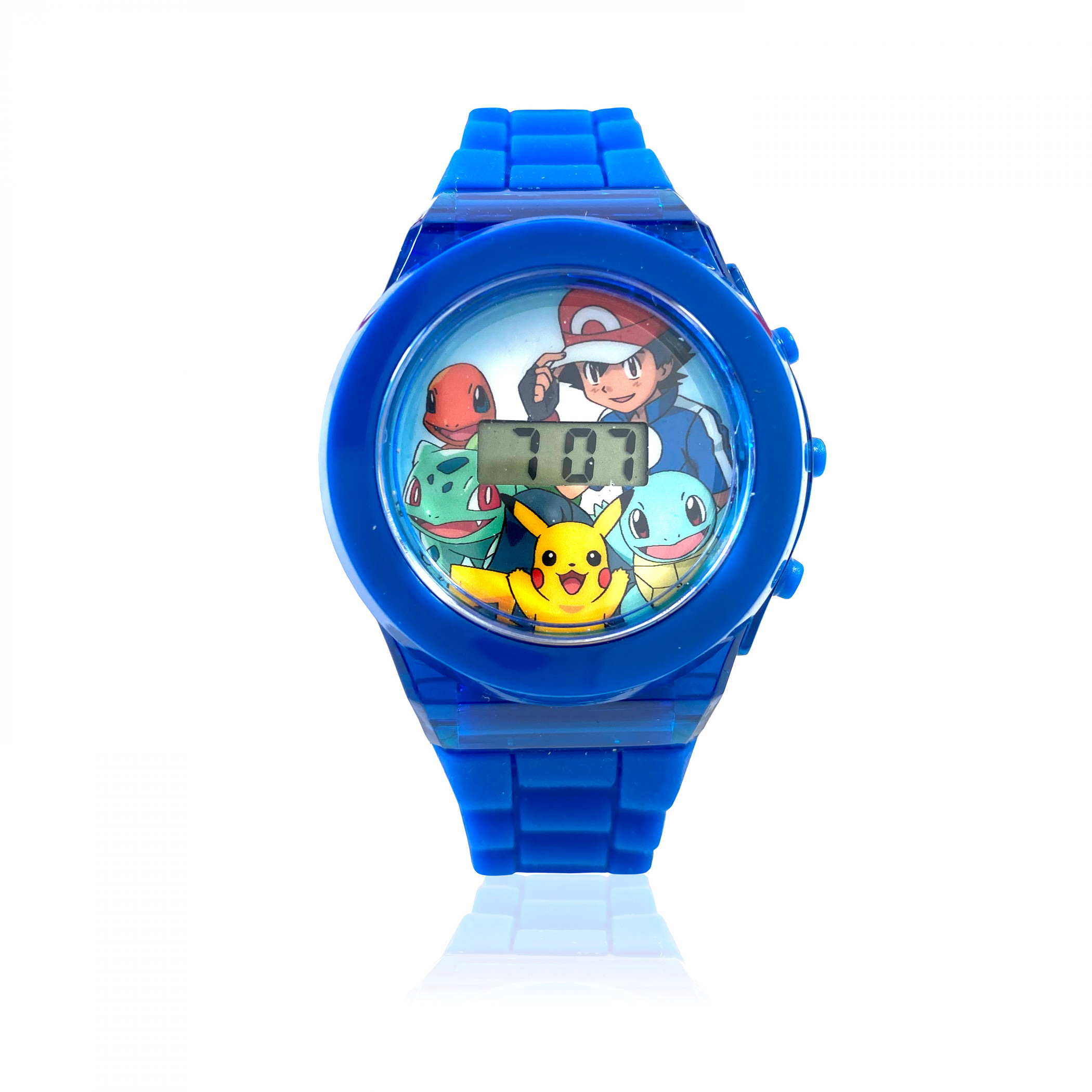 Pokemon Ash and Pikachu LCD Kid's Watch with Rubber Strap