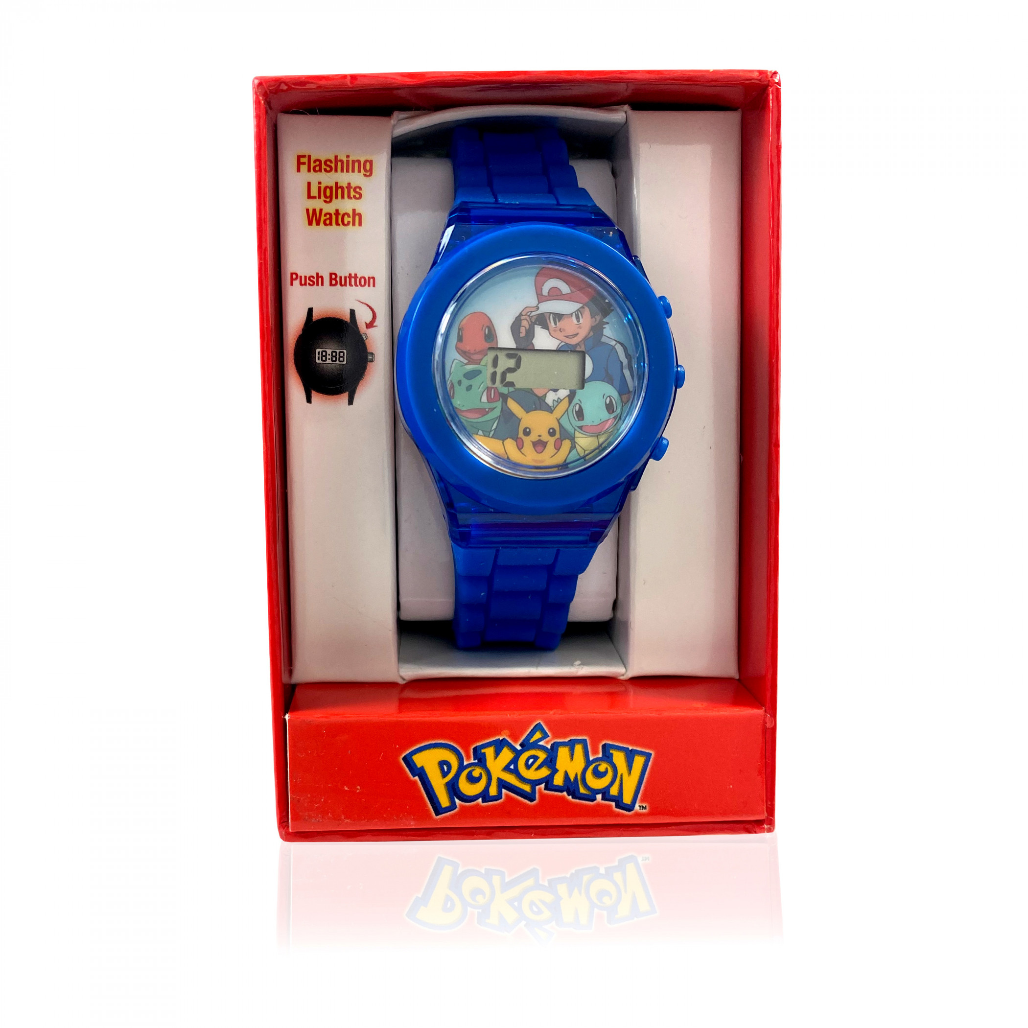 Pokemon Ash and Pikachu LCD Kid's Watch with Rubber Strap