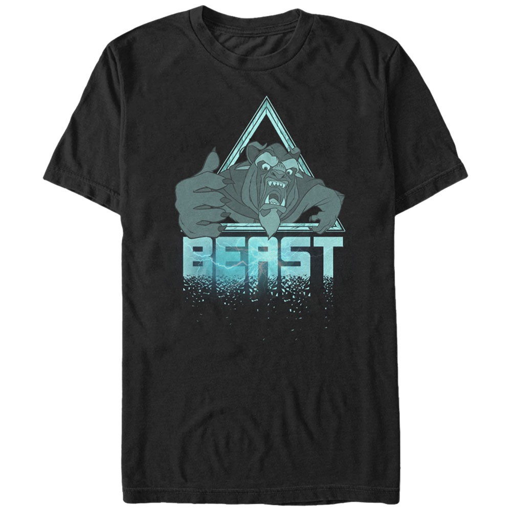 Disney Beauty And The Beast Tri Black T-Shirt