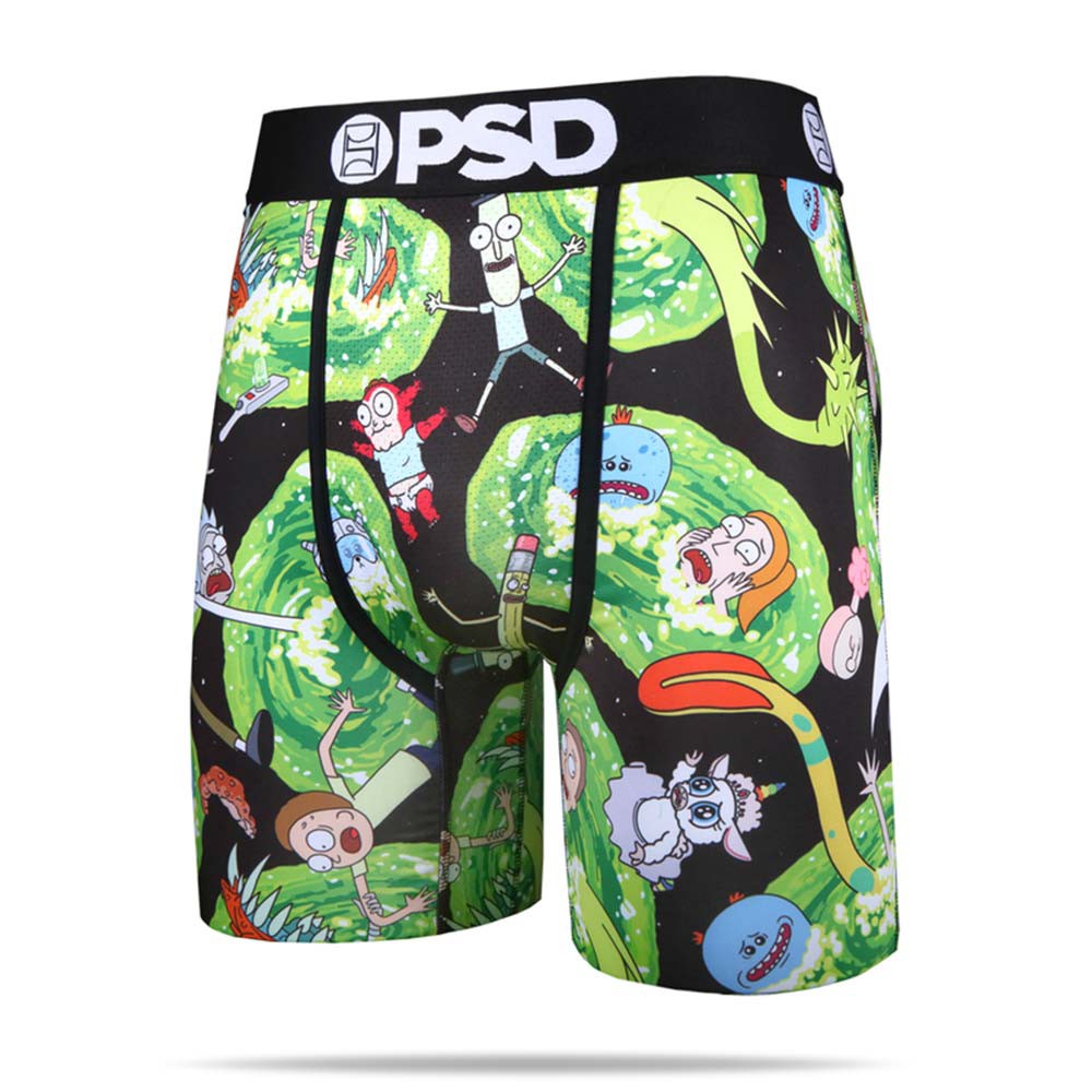 Rick and Morty with Portal Pixelated Boxer Briefs-Small (28-30) 