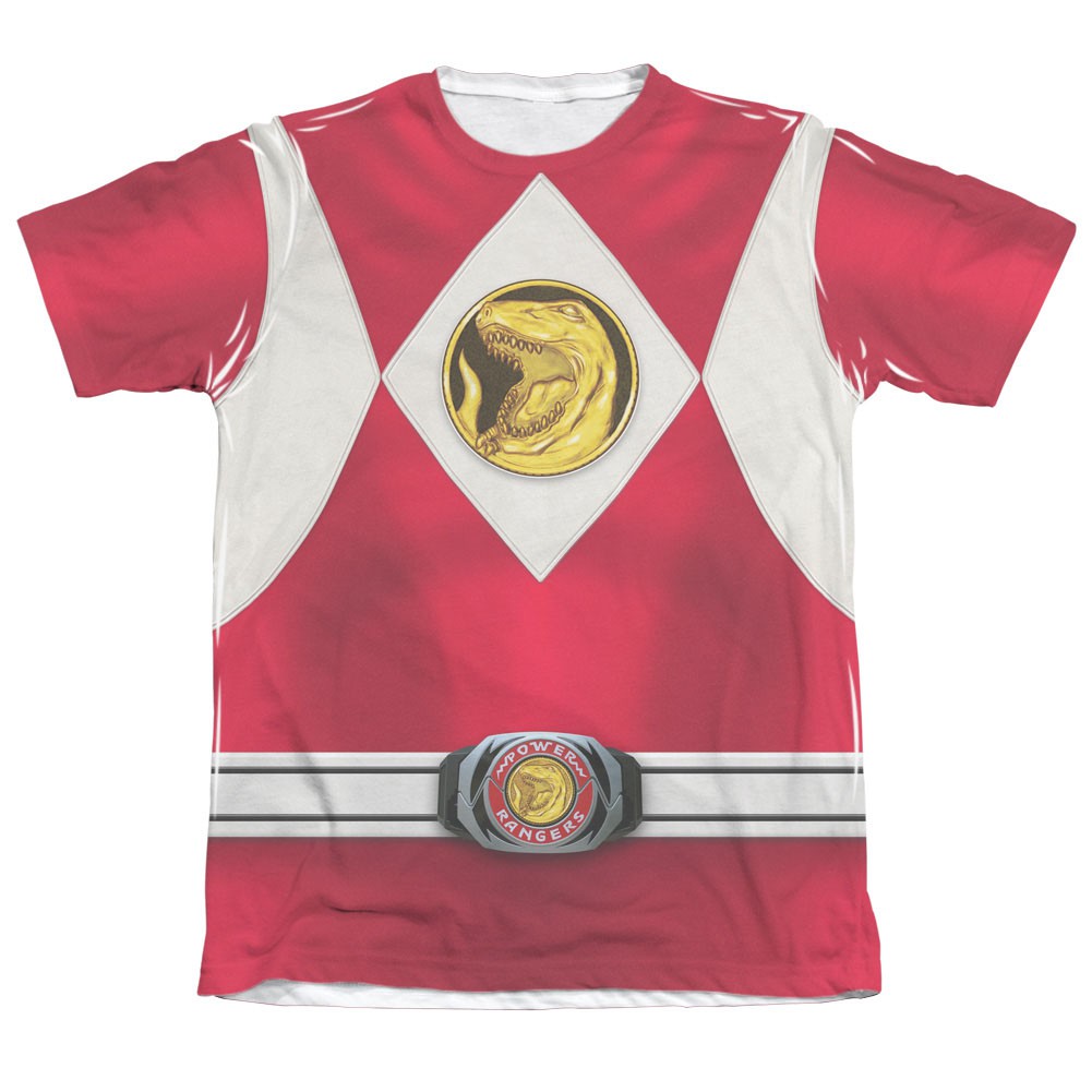 Power Rangers Red Ranger Front and Back Print Costume Tee