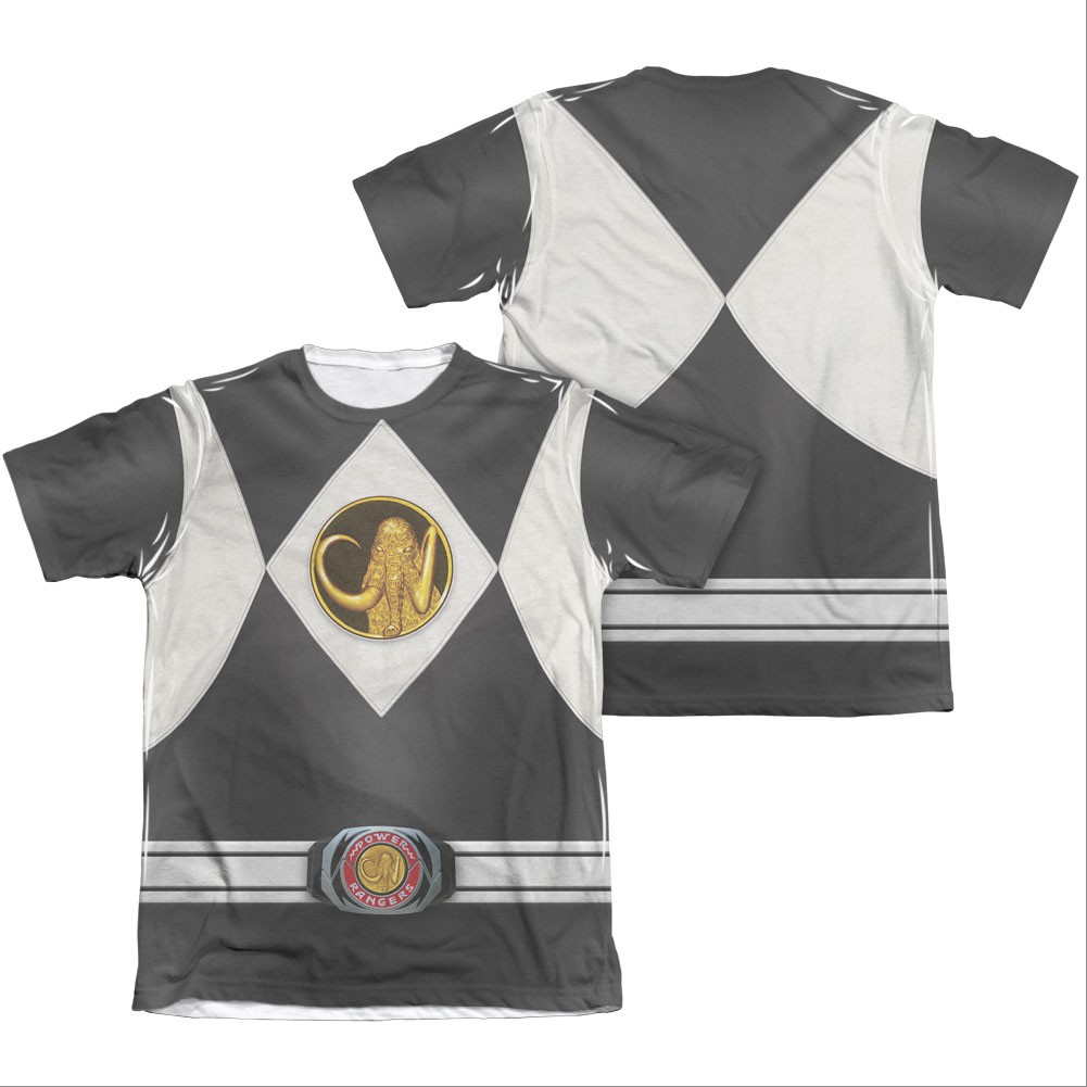 Power Rangers Emblem Costume Black Sublimation T-Shirt