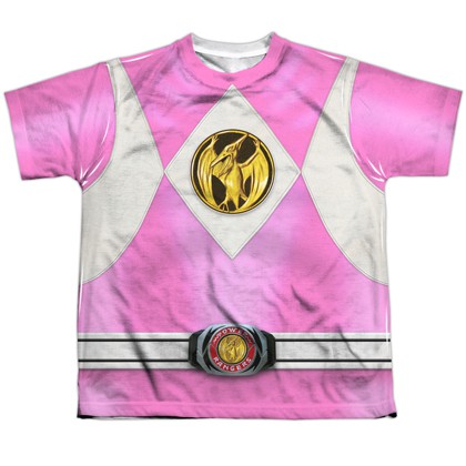 Power Rangers Pink Ranger Emblem Youth Costume Tee