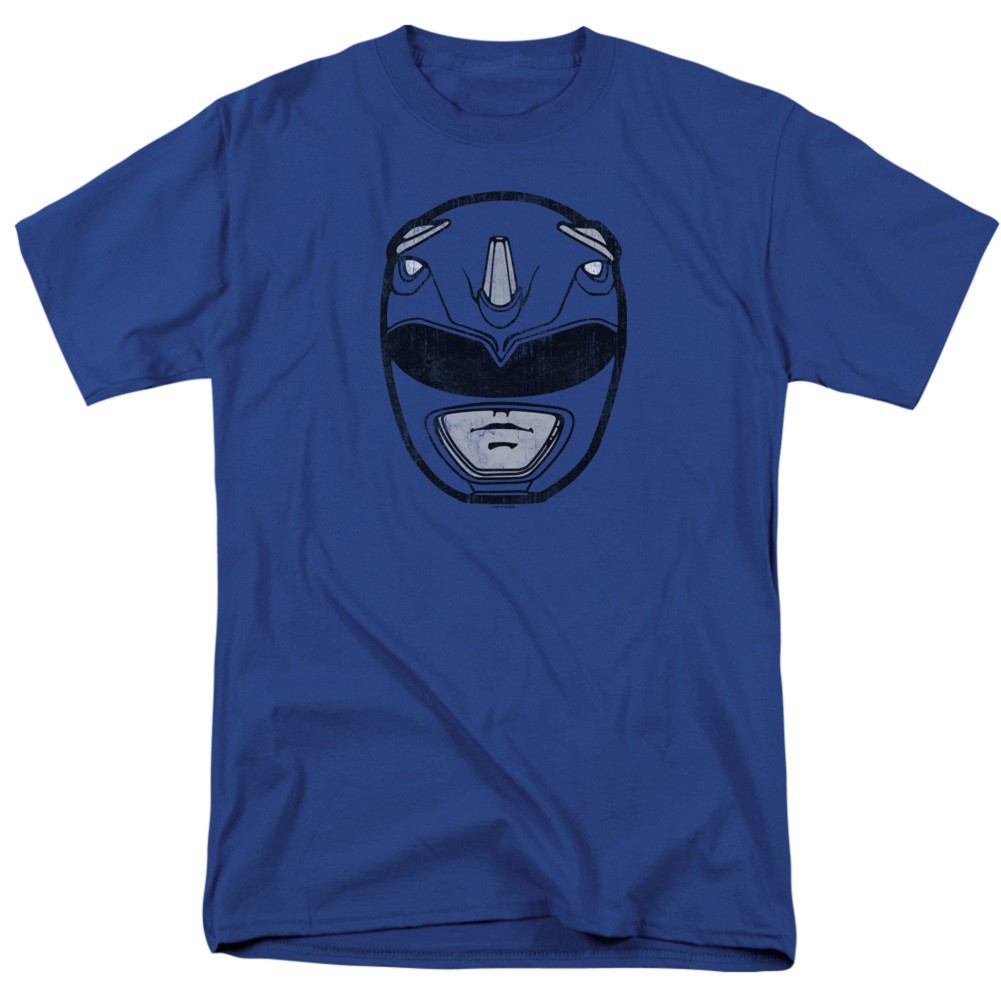 Power Rangers Blue Ranger Helmet Tshirt