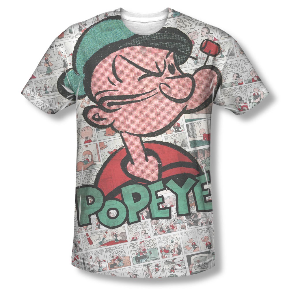 Popeye Comic Strip Sublimation T-Shirt