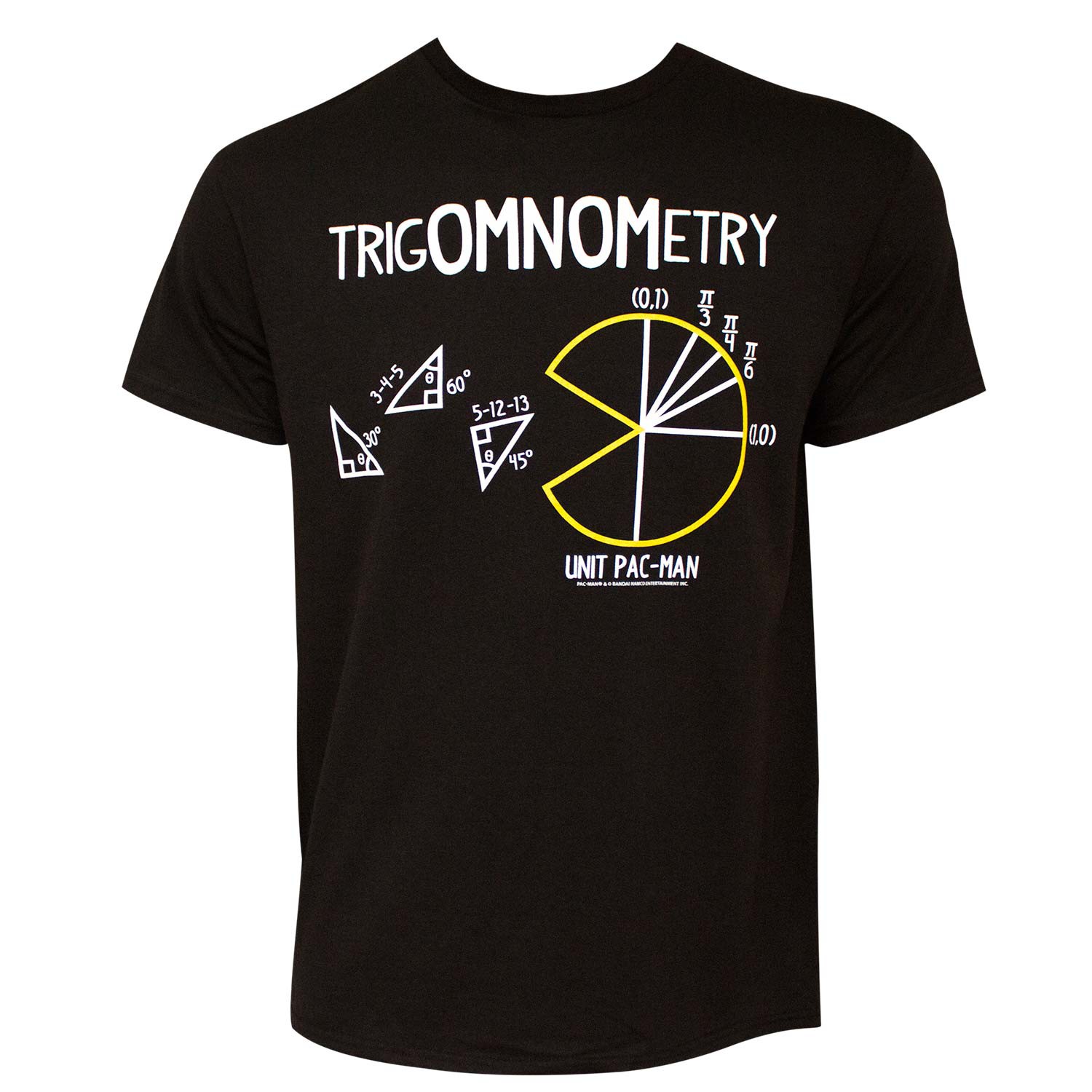 Pac-Man TrigOMNOMetry Men's Black T-Shirt