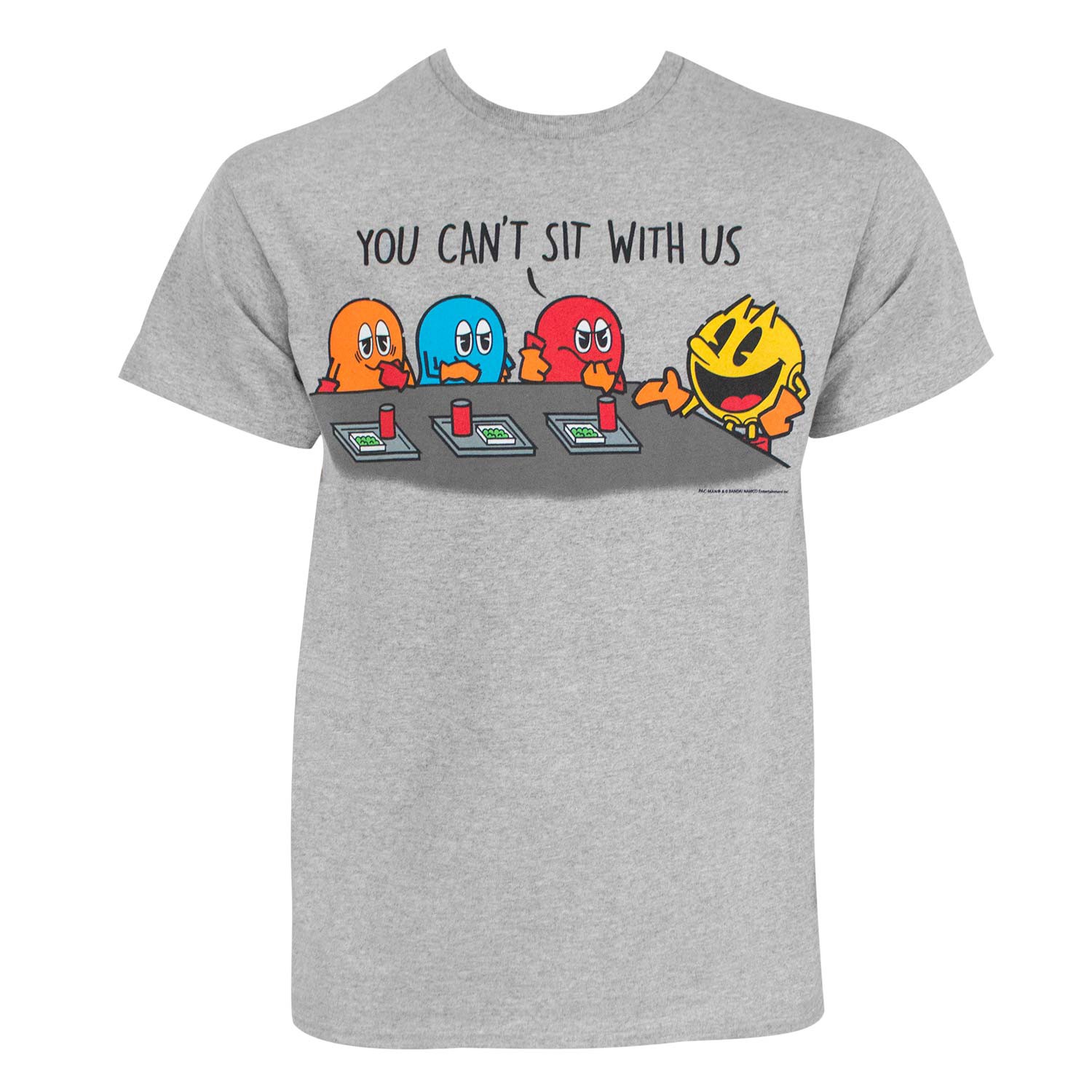 Pac-Man You Can't Sit With Us Grey Tee Shirt