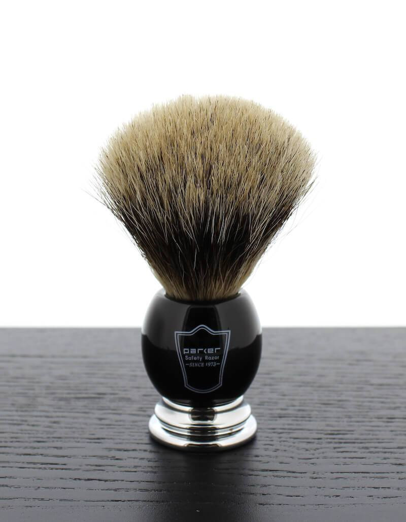 Product image 0 for Parker Pure Badger Shaving Brush, Black and Chrome