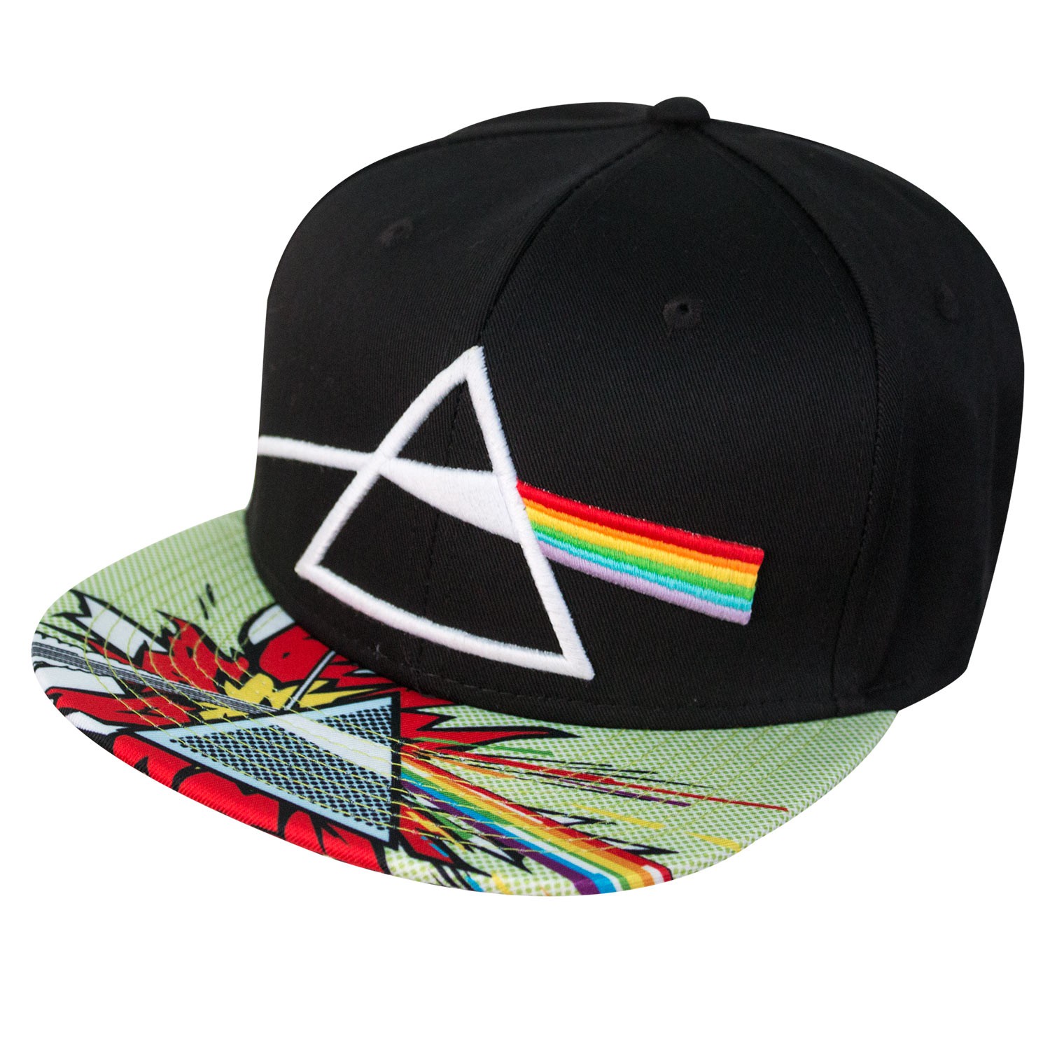 Pink Floyd Dark Side of The Moon Logo Official New Vintage Frayed Baseball Cap Size One Size Black