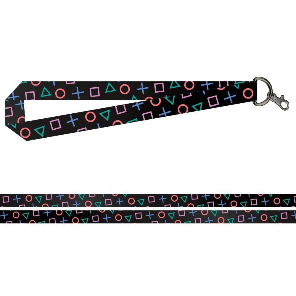 Playstation Buttons Black Wide Lanyard