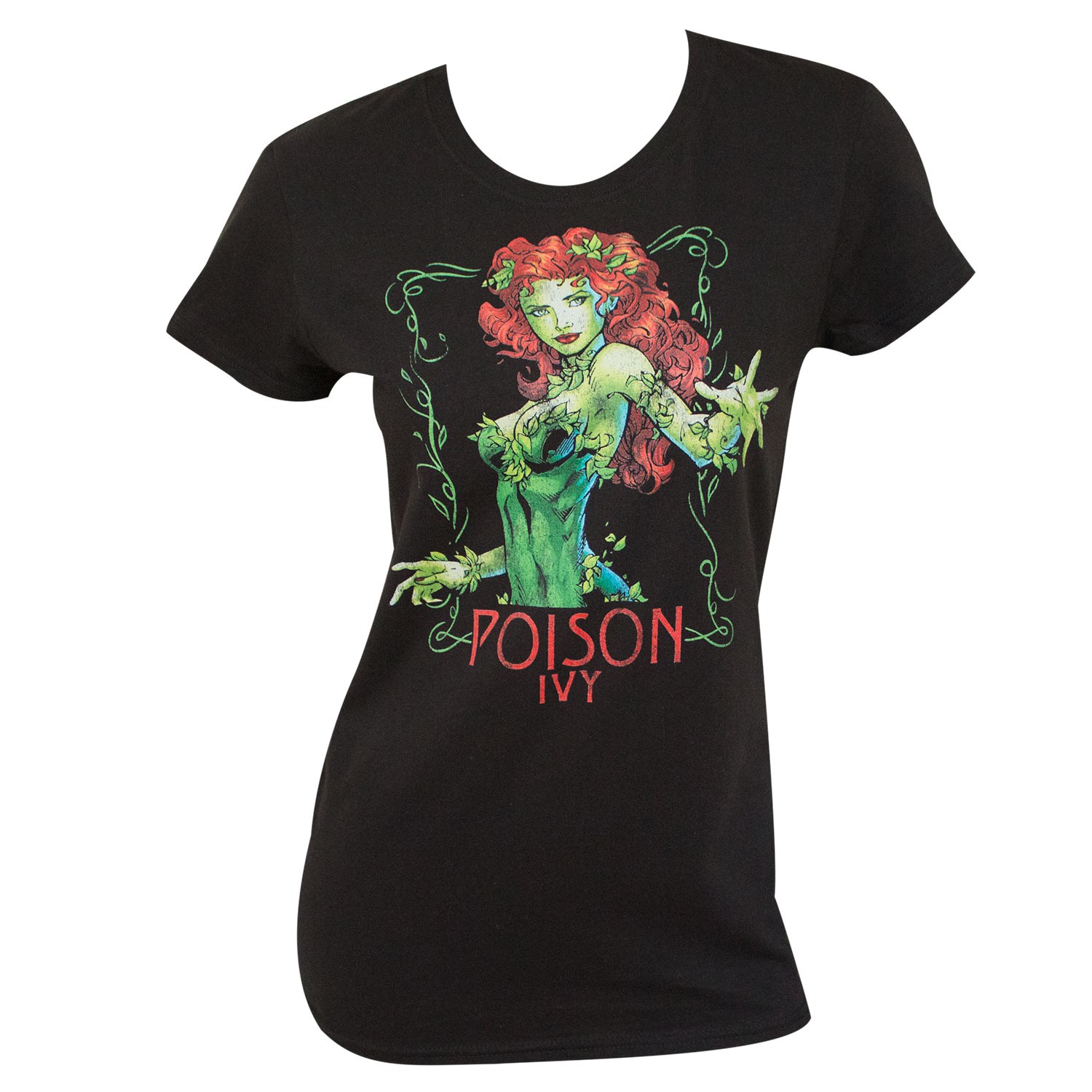 Official Batman Poison Ivy Green Pose T Shirt DC Comics Black NEW S M L XL XXL