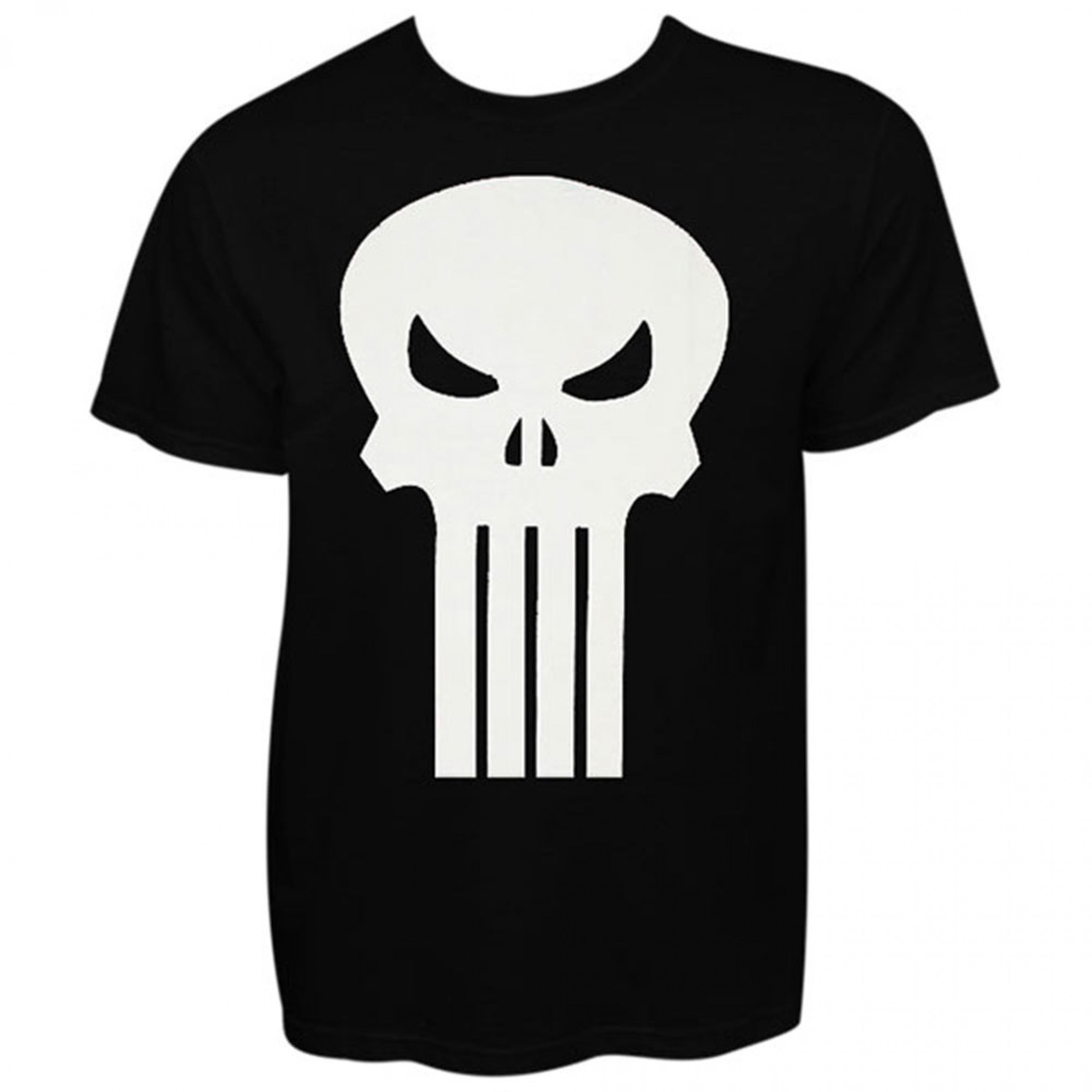 Punisher White Skull Black Graphic T-Shirt