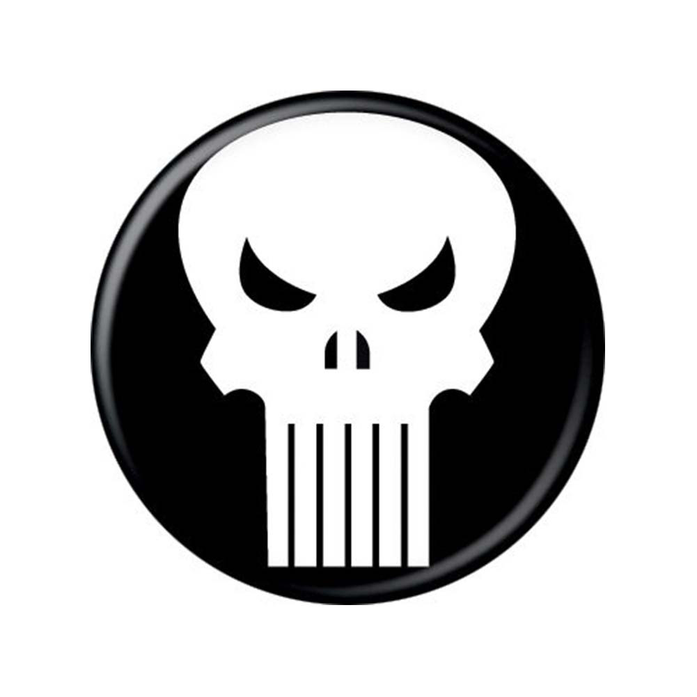 Punisher Comic Skull Logo Button