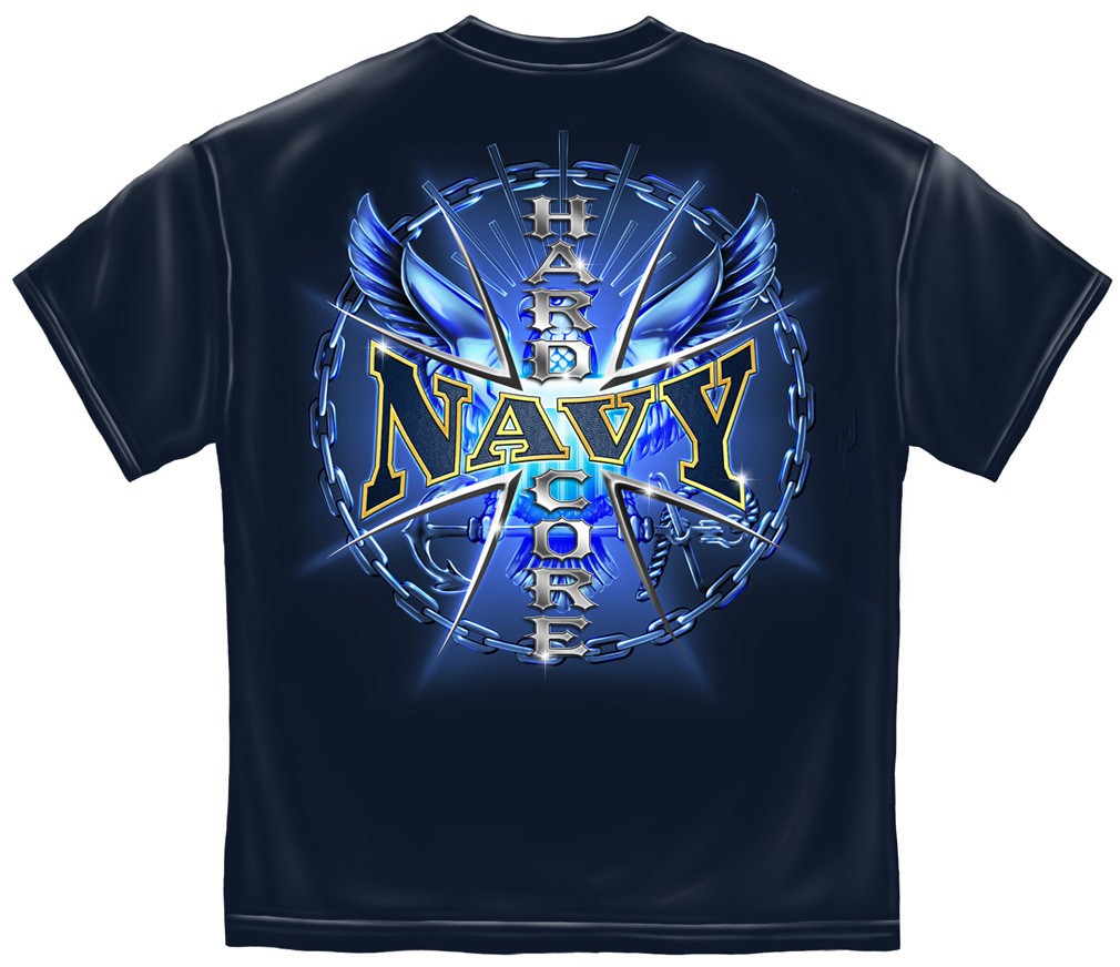 Hardcore Navy Patriotic TShirt - Navy Blue