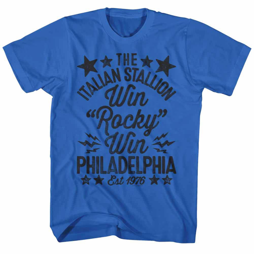 Rocky Win Handmade Blue T-Shirt