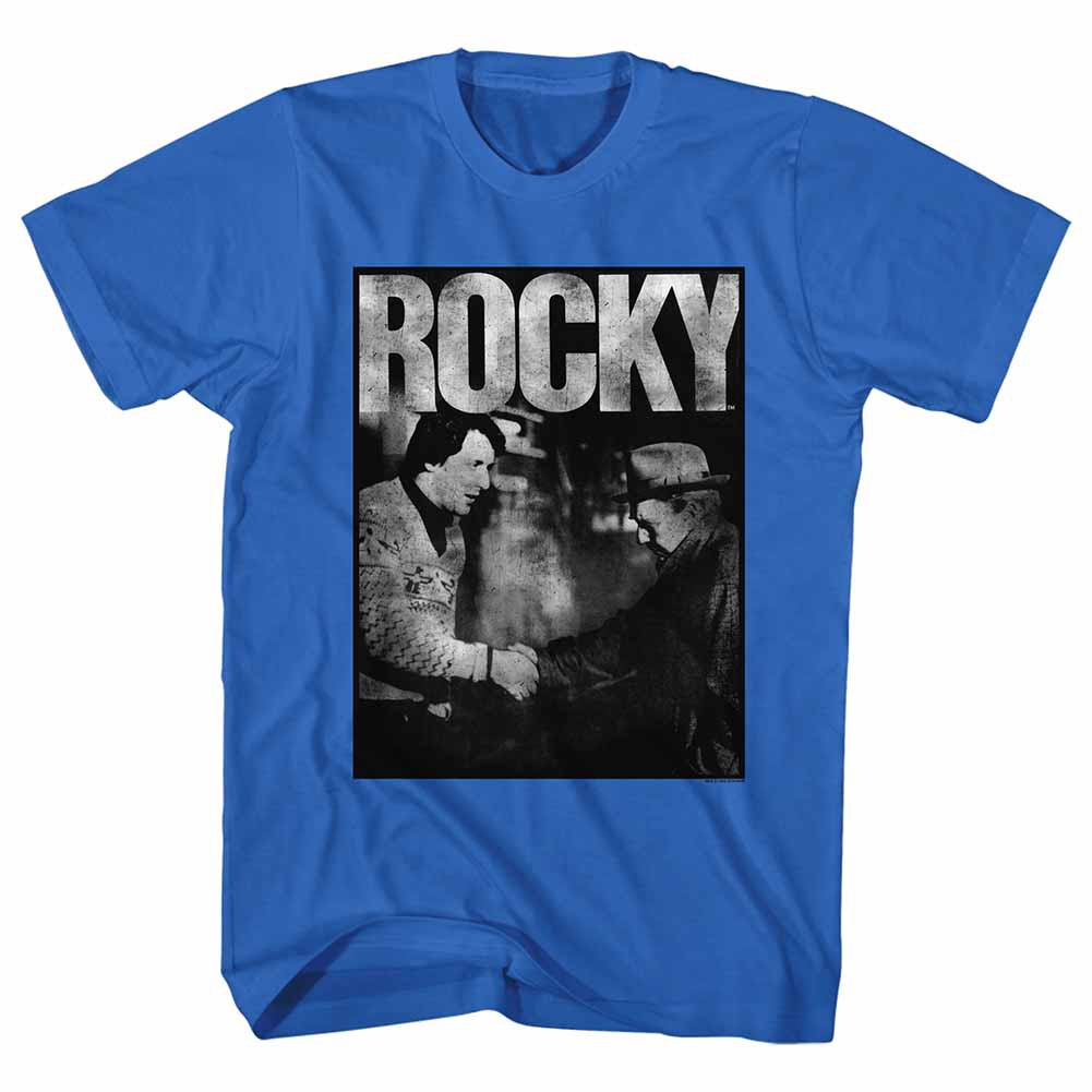 Rocky Handshake Mens Royal T-Shirt