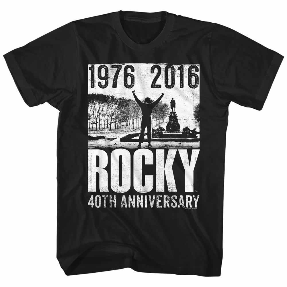Rocky 40Th Anniversary 3 Black T-Shirt