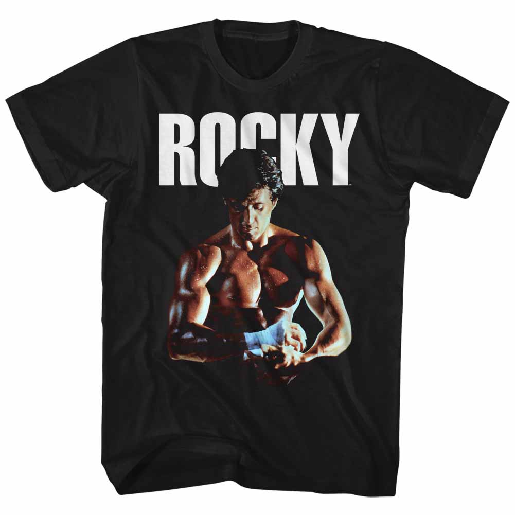 Rocky Fist Tape Mens Black T-Shirt