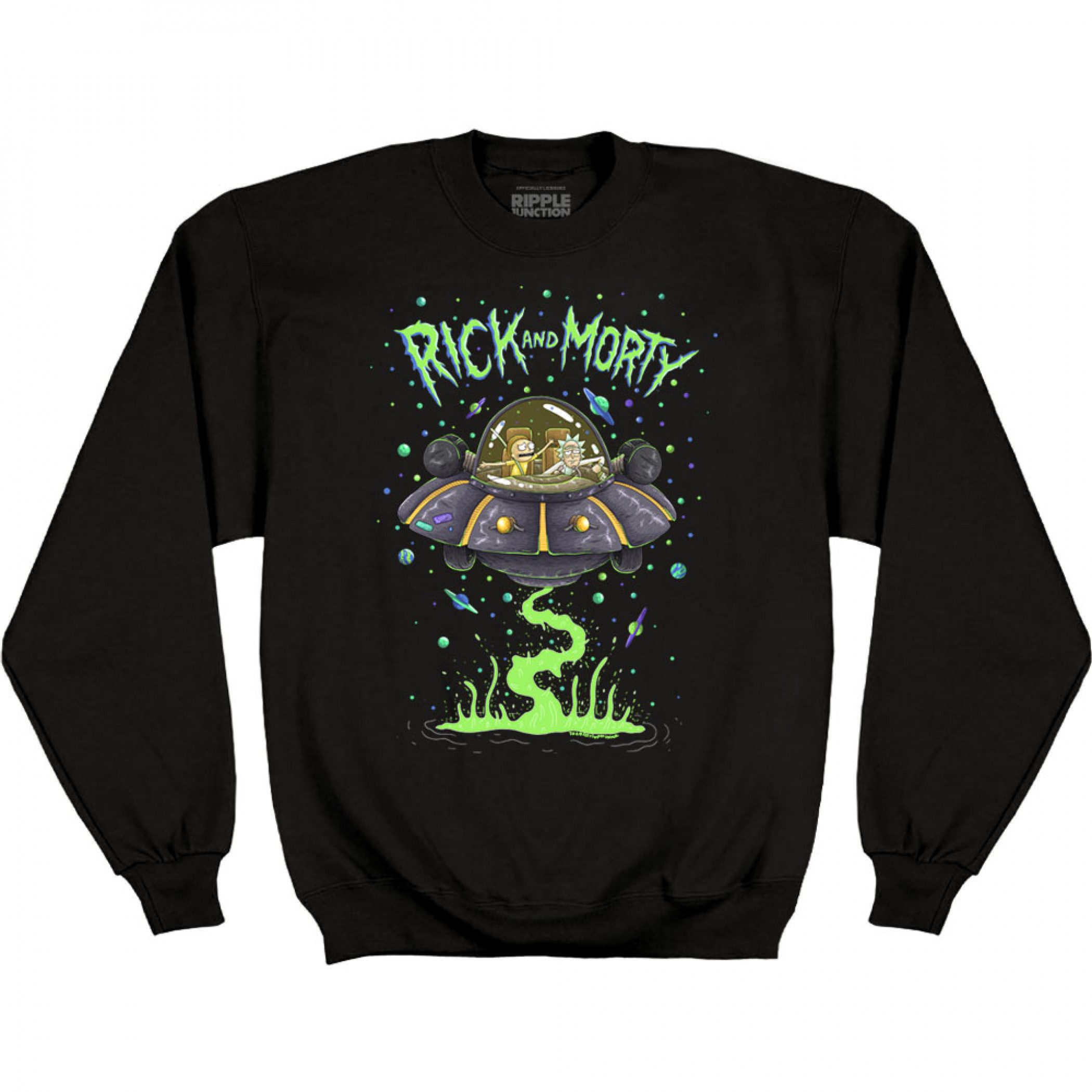 Rick and Morty Spaceship Dumping Sweatshirt