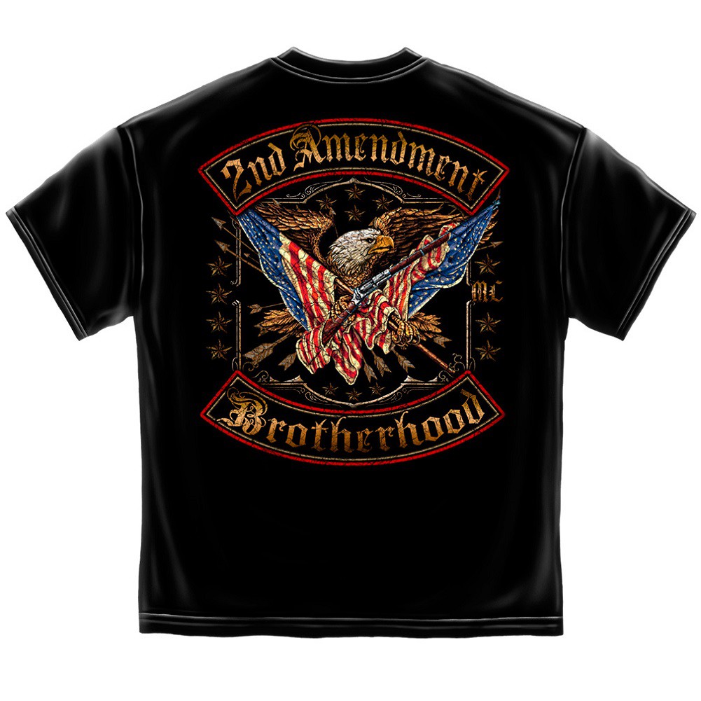 Patriotic 2nd Amendment Brotherhood Men's Black T-Shirt