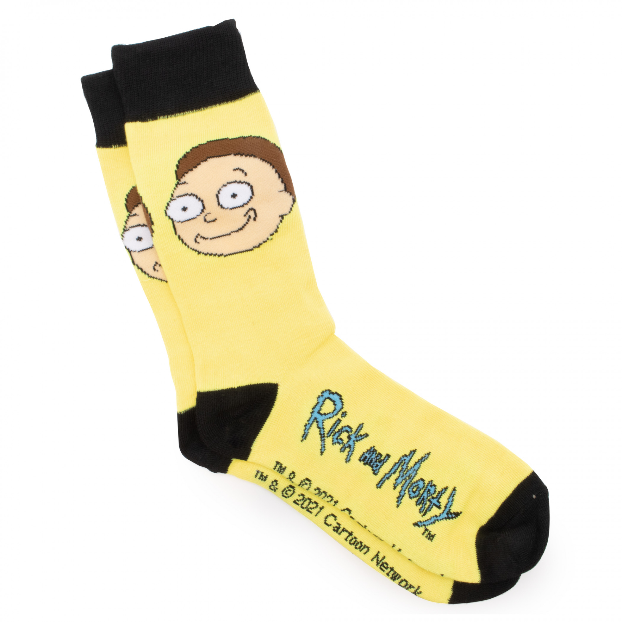 Rick And Morty 3-Pair Crew Socks and Pint Glass Gift Set