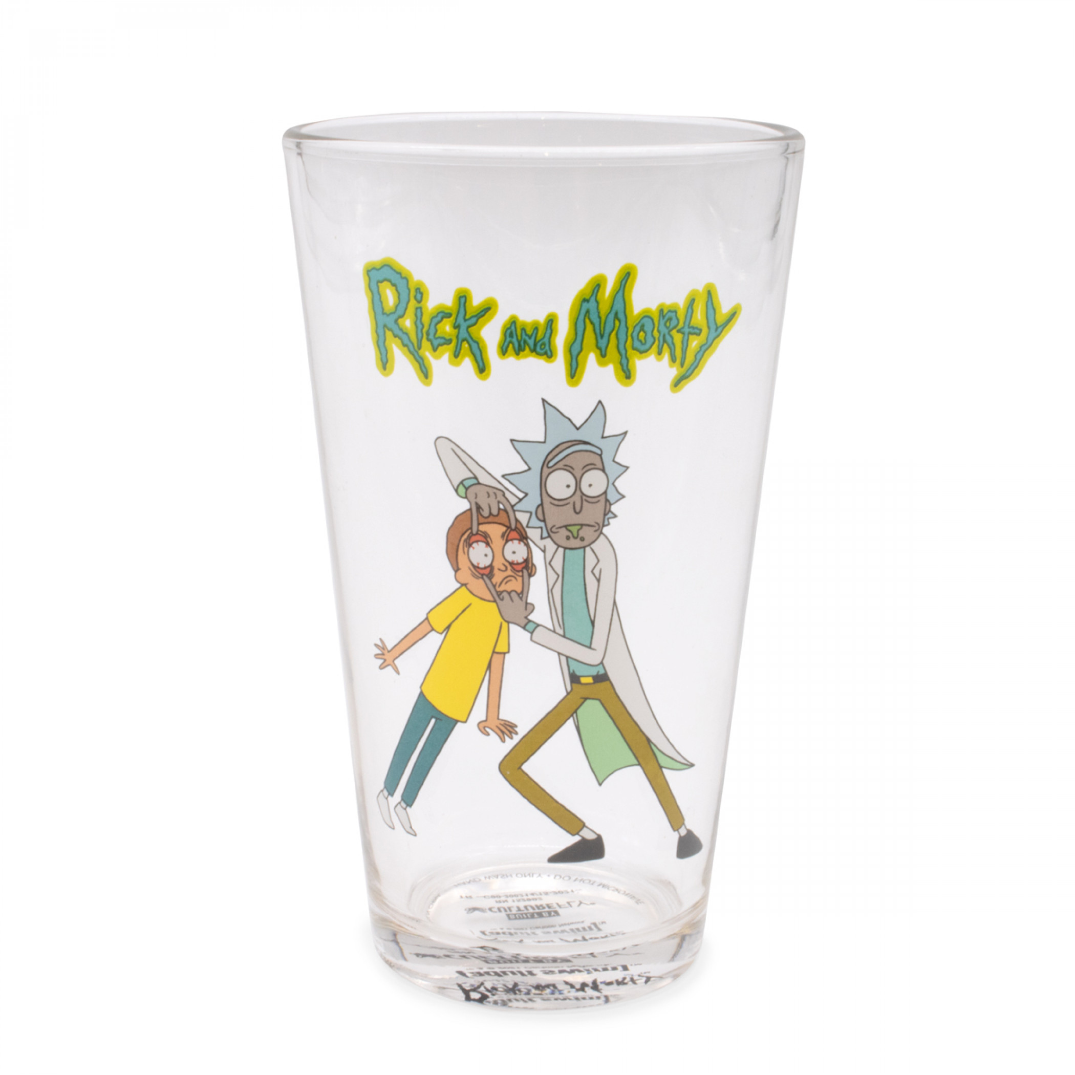 Rick And Morty 3-Pair Crew Socks and Pint Glass Gift Set