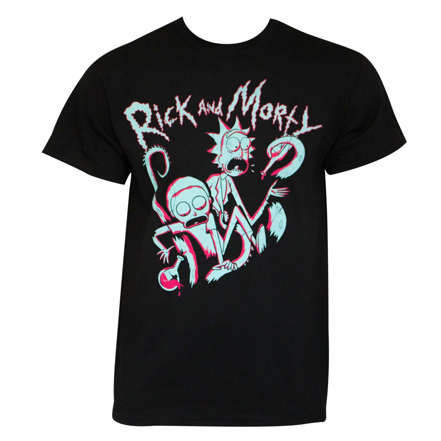 Rick And Morty Men's Black Octopus Cat T-Shirt