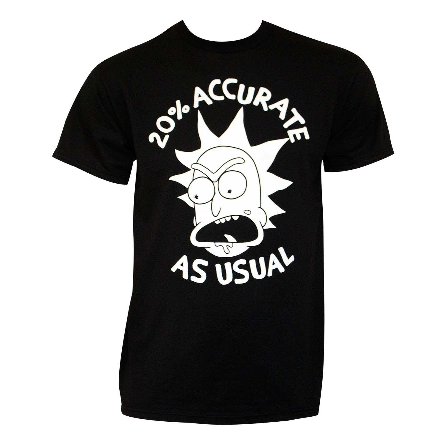 Rick And Morty Men's Black 20% Accurate T-Shirt