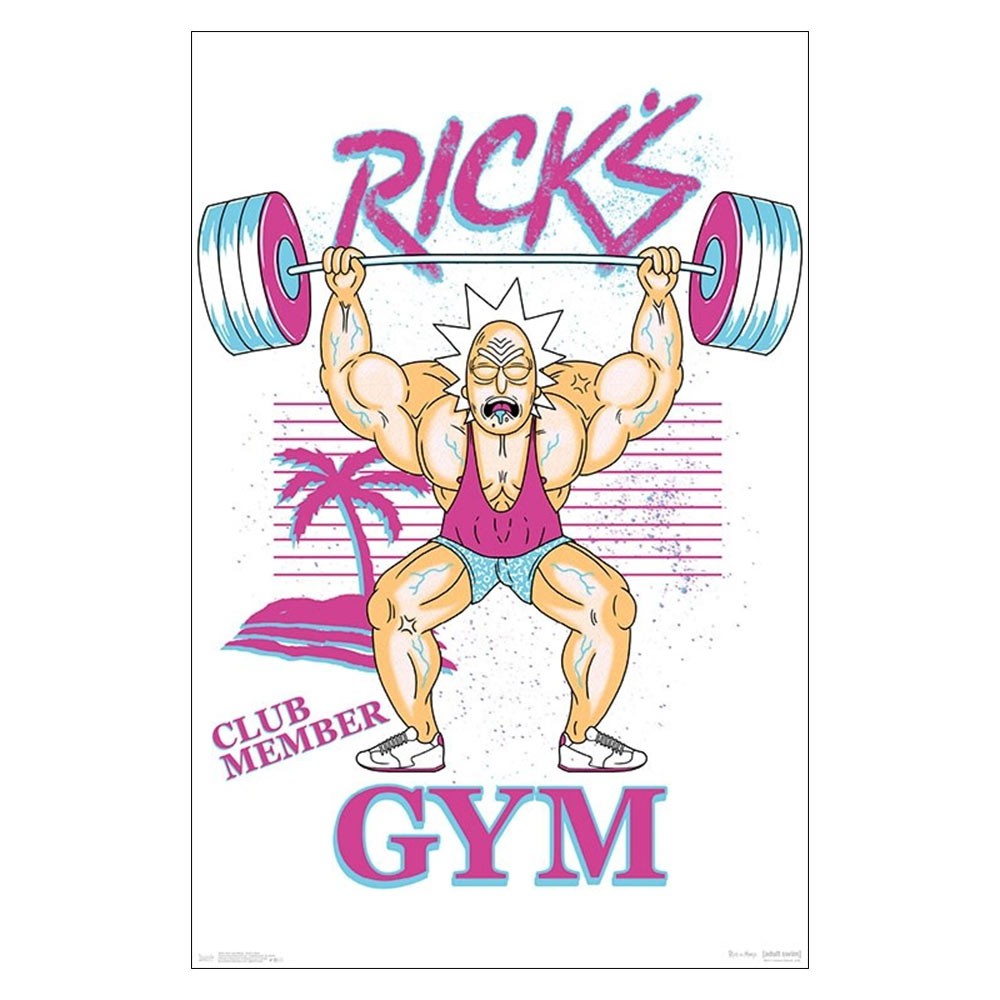Rick and Morty Ricks Gym 23 x 34 Poster