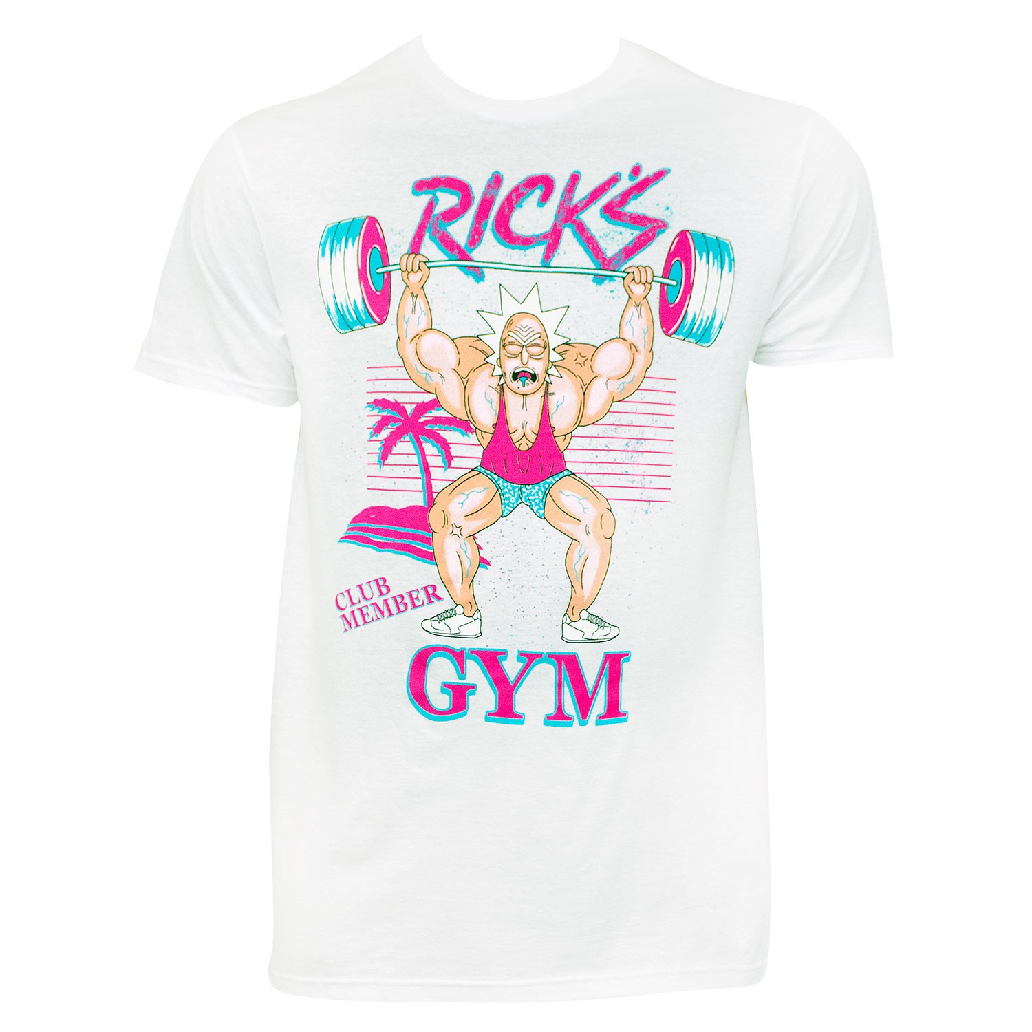 Rick And Morty Rick's Gym White Tee Shirt