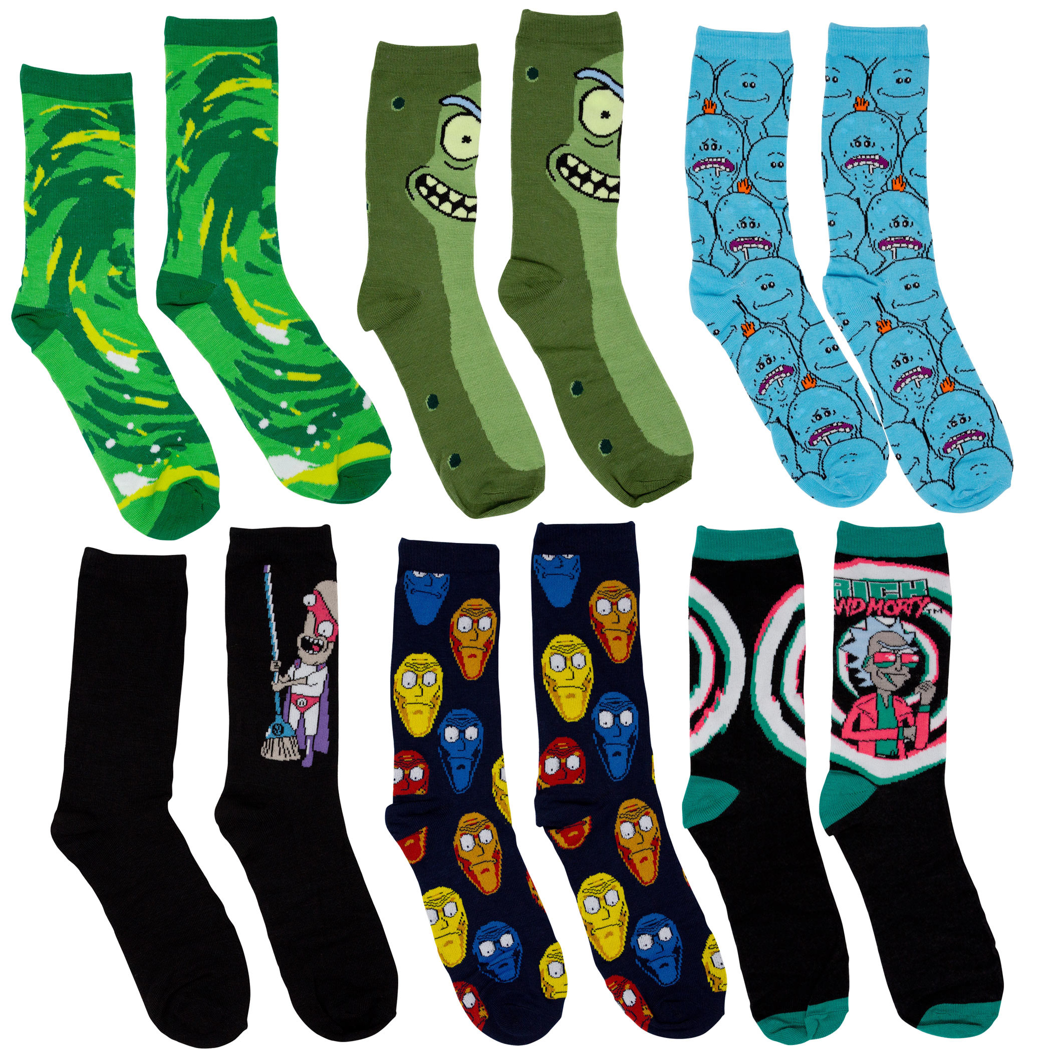 Rick and Morty 12-Pair Pack of Socks Gift Giving Box