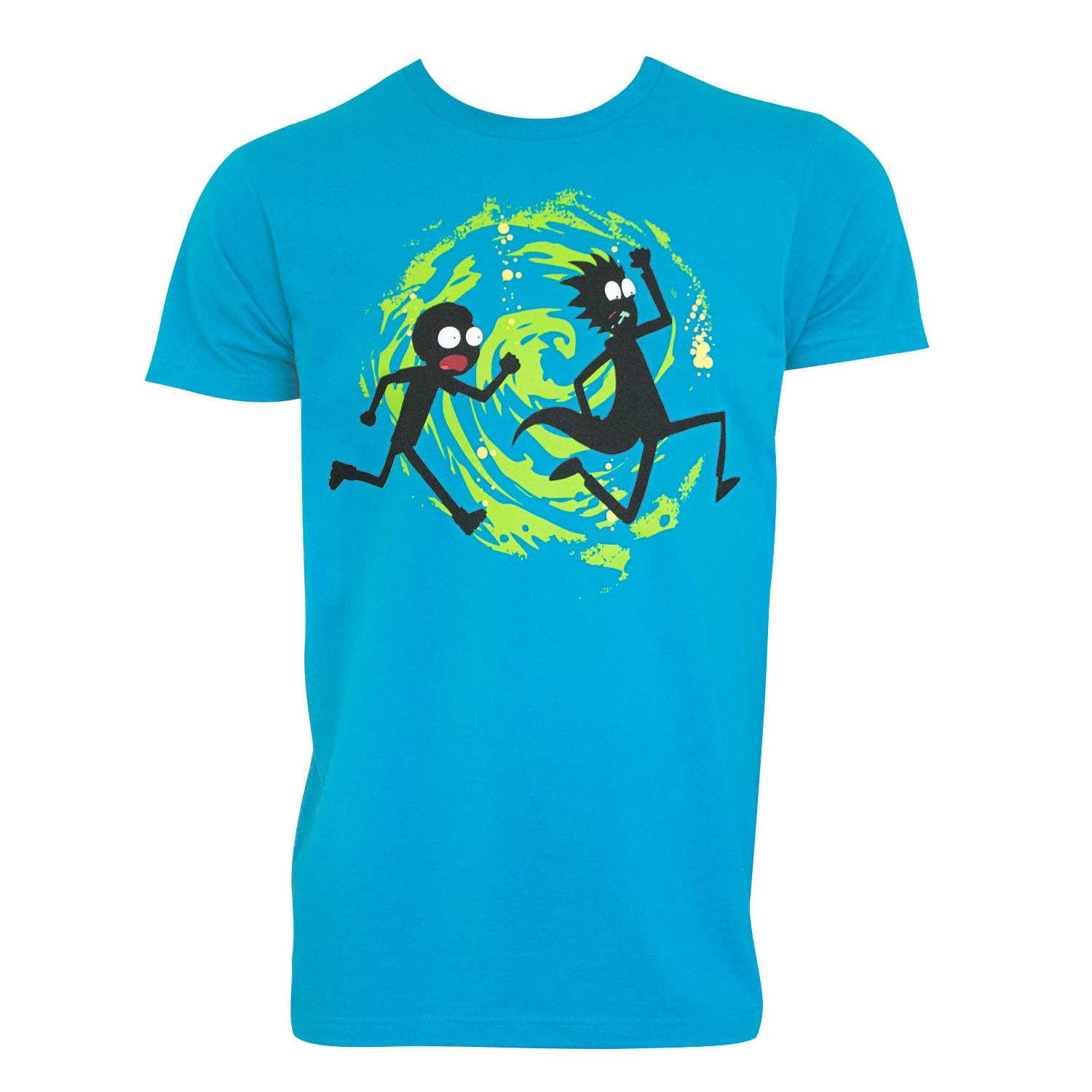 Rick And Morty Men's Blue Swirl T-Shirt