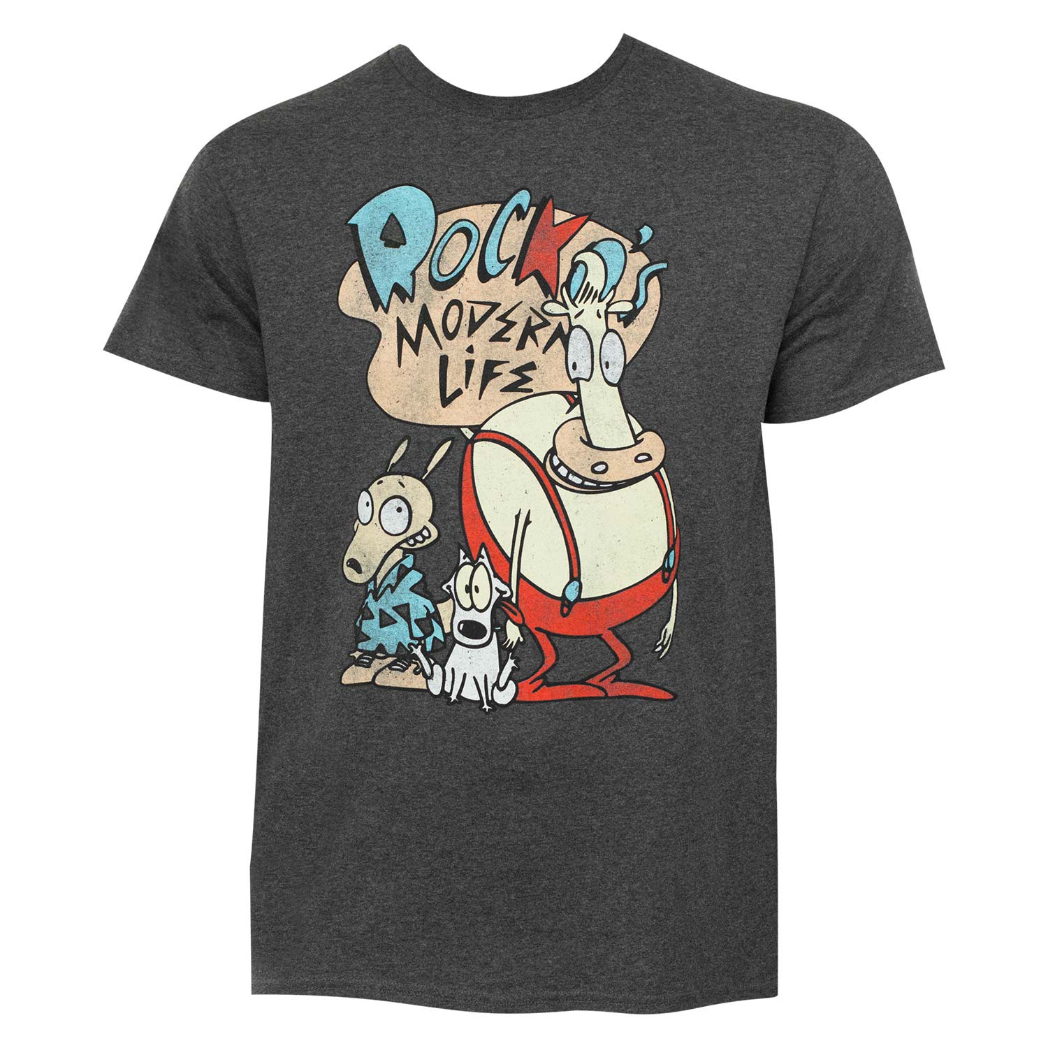 Rockos Modern Life Grey Logo Tee Shirt