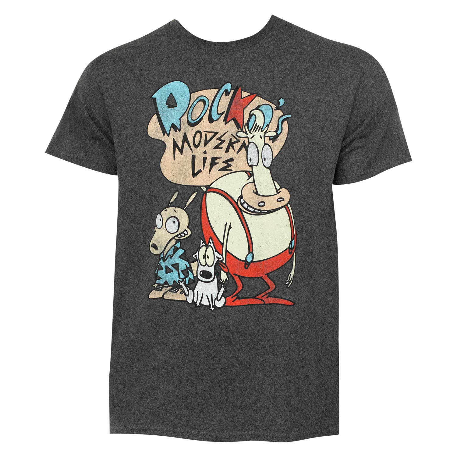 Rockos Modern Life Men's Grey Logo T-Shirt