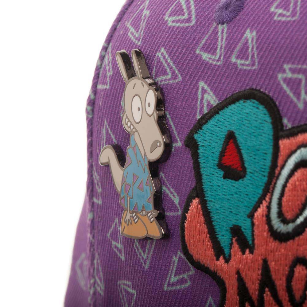 Rocko's Modern Life Embroidered Logo Purple Snapback Hat