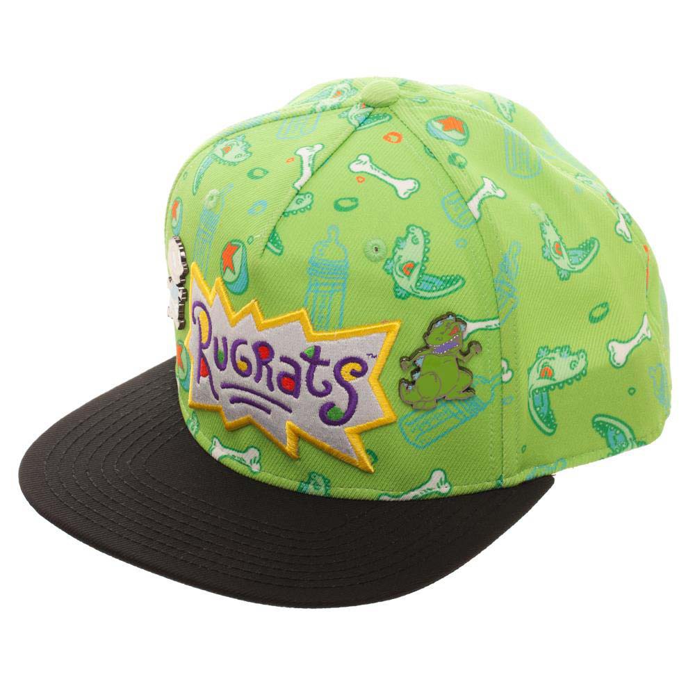 Rugrats Embroidered Logo Green Snapback Hat