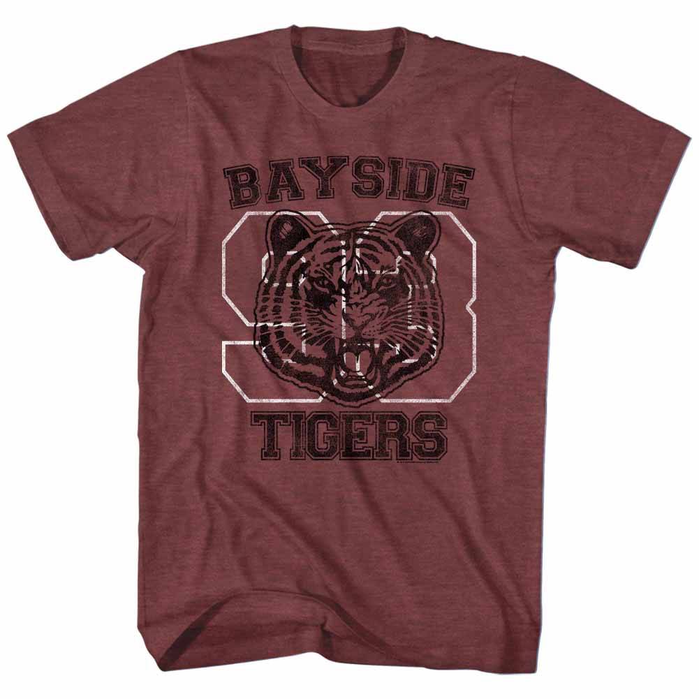 Saved By The Bell Bayside Tigers Mens Maroon T-Shirt