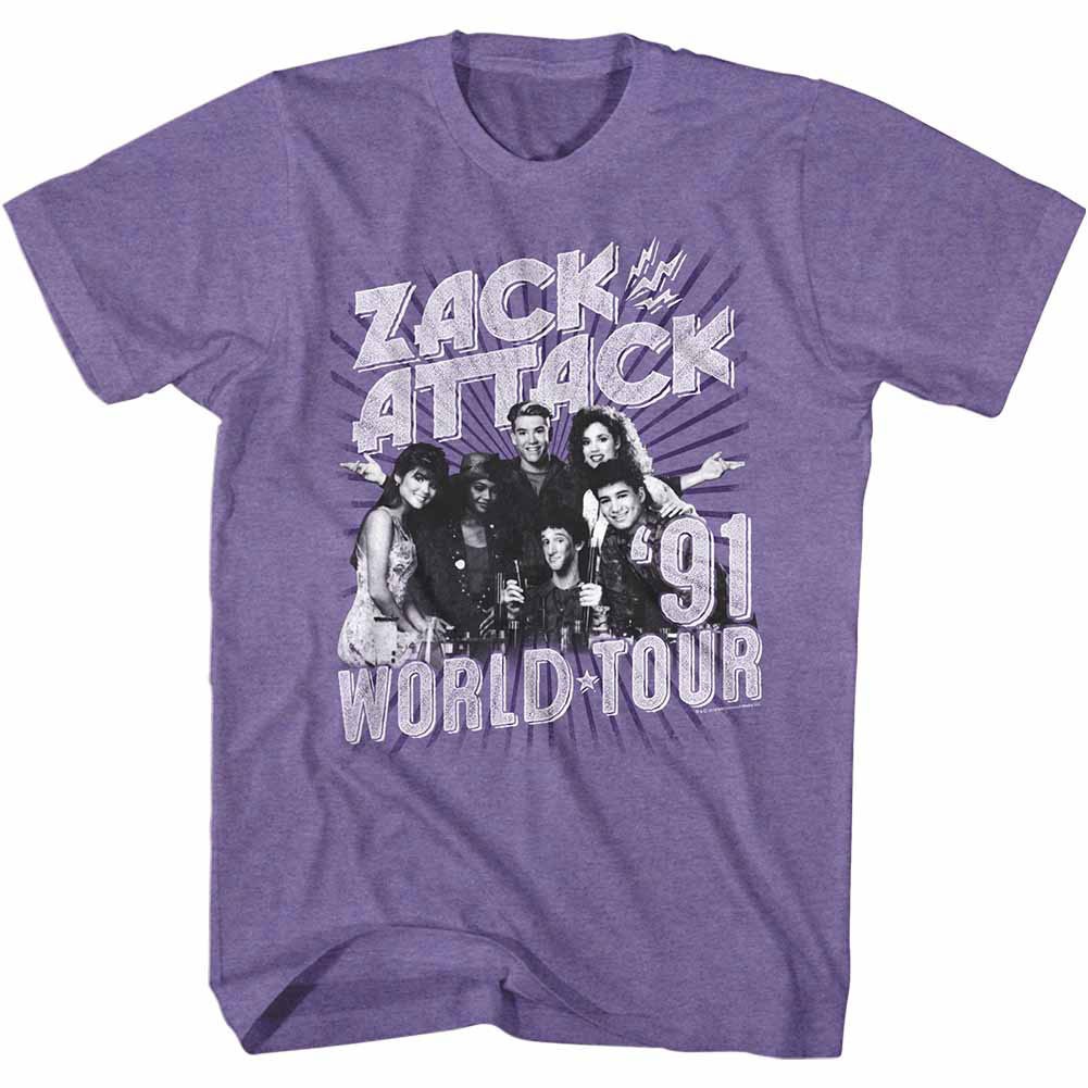 Saved By The Bell Zack Attack '91 Tour Purple T-Shirt