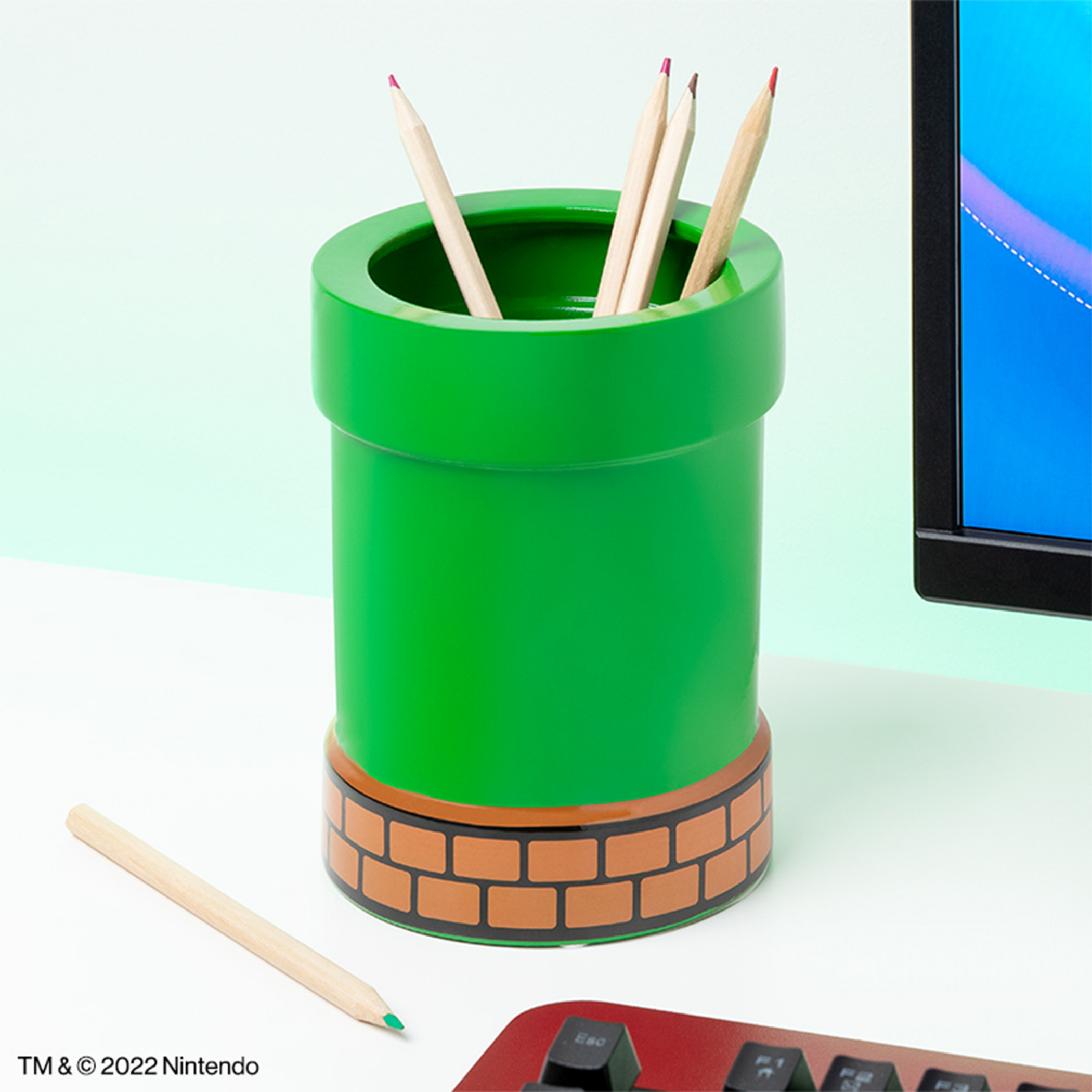 Super Mario Pipe Ceramic Pencil Holder and Plant Pot