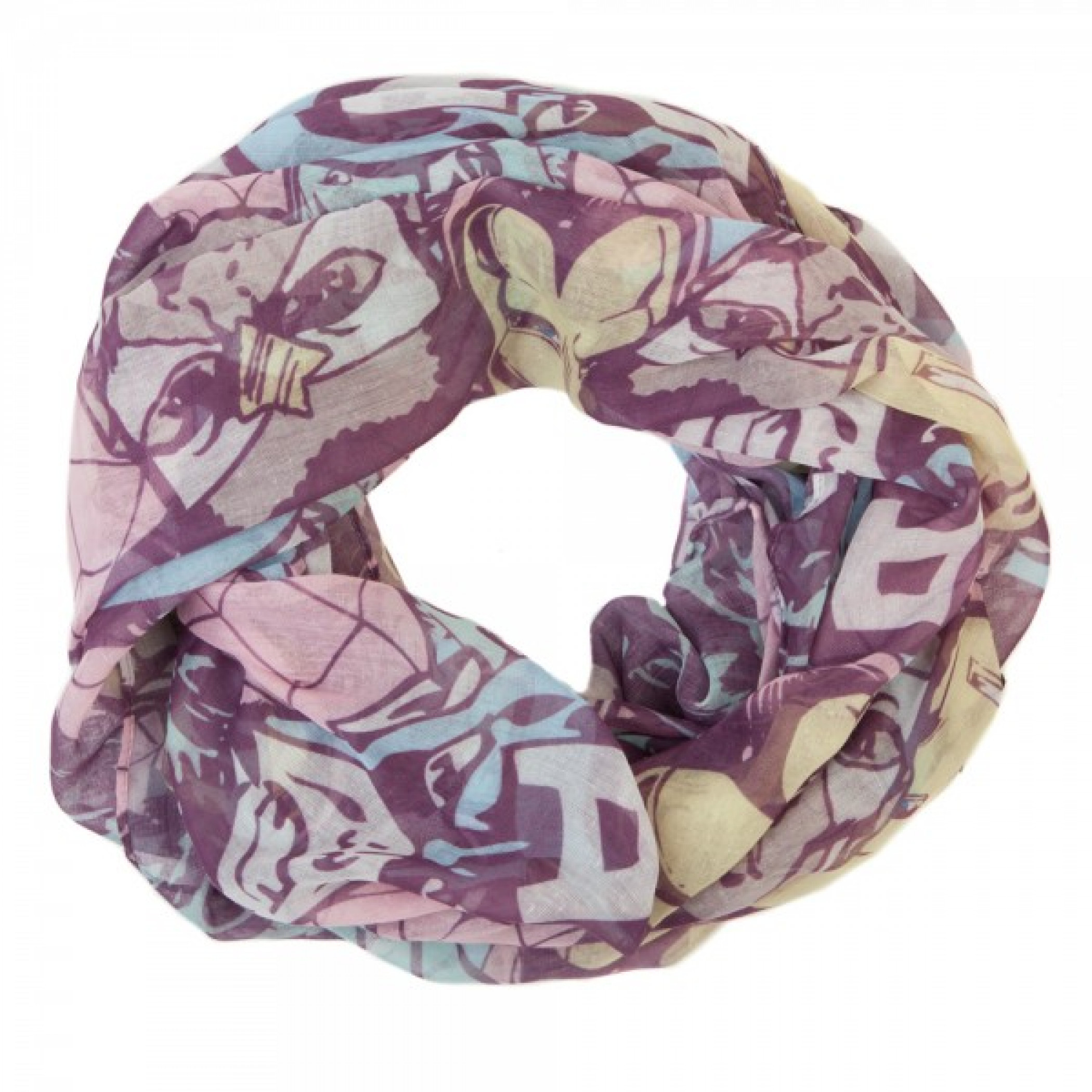 Marvel Pastel Tossed Heads Infinity Scarf
