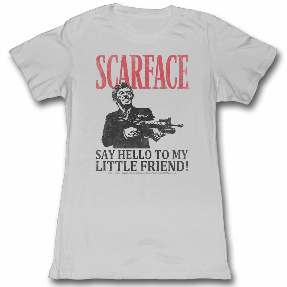Scarface Say Hello Gray Juniors T-Shirt