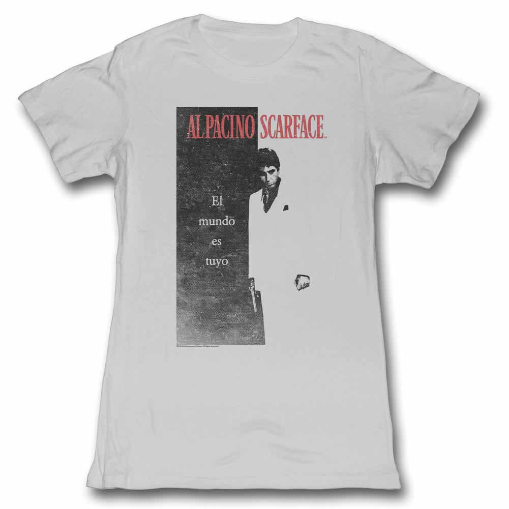 Scarface Elmundo Gray Juniors T-Shirt