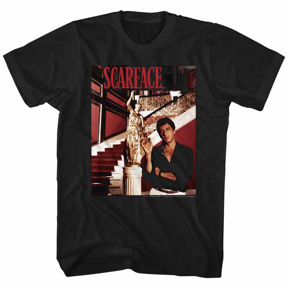 Scarface Statue Black T-Shirt