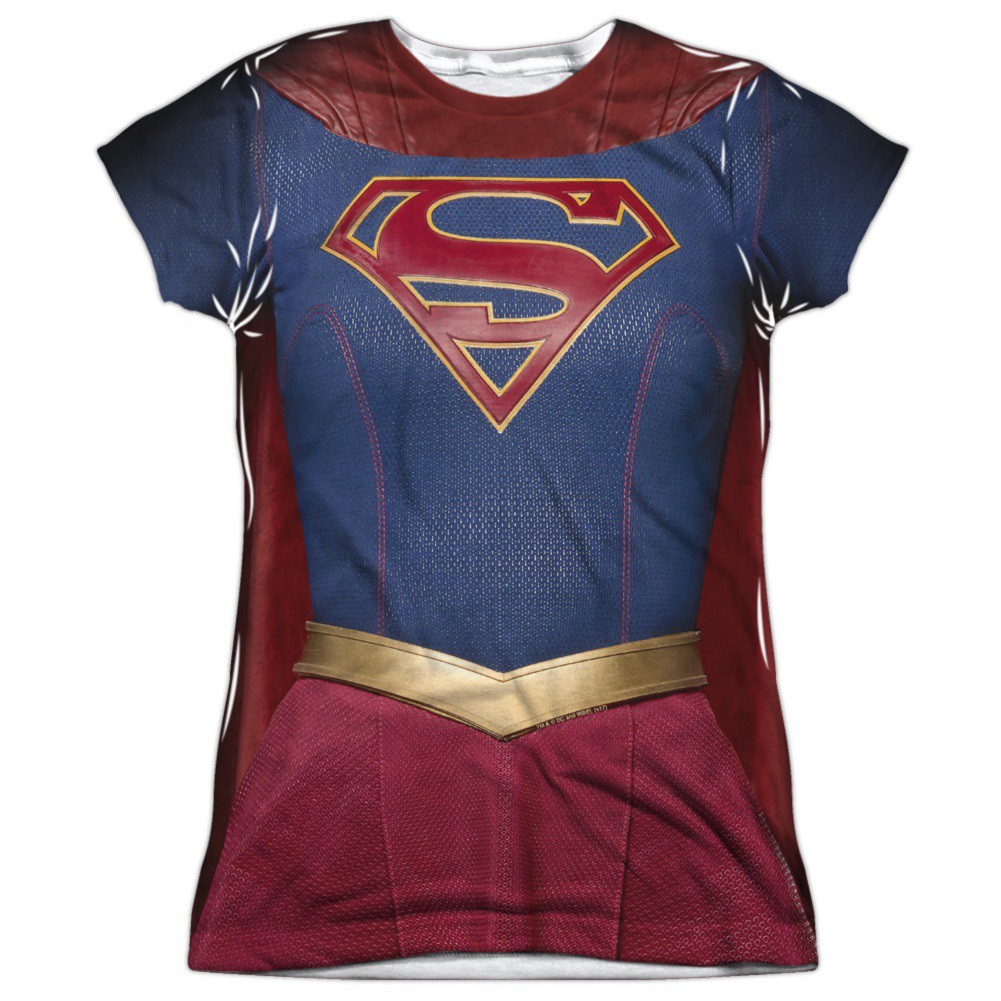Supergirl Womens Front and Back Print Costume Tee