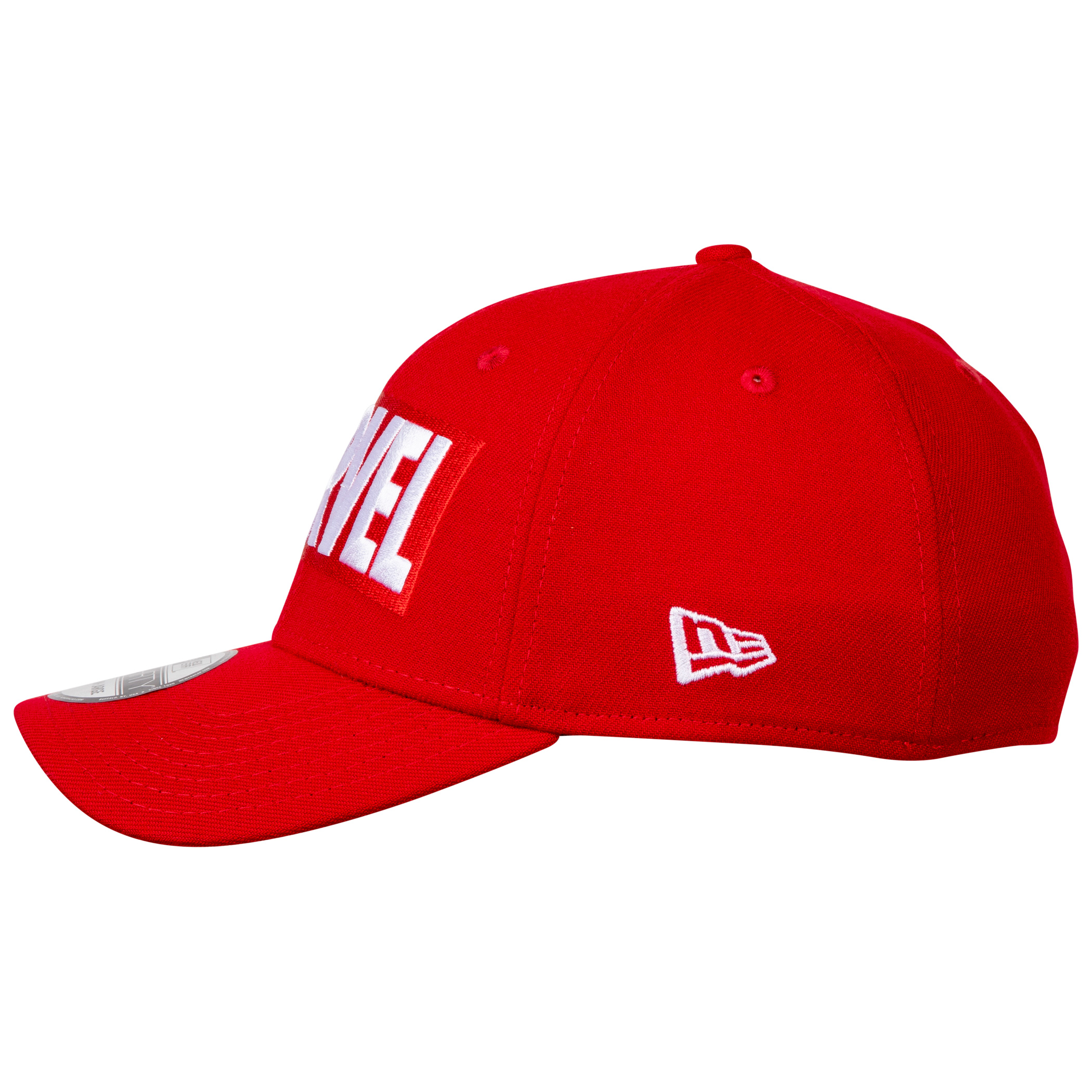 Marvel Brand Logo RED Label New Era 39Thirty Fitted Hat