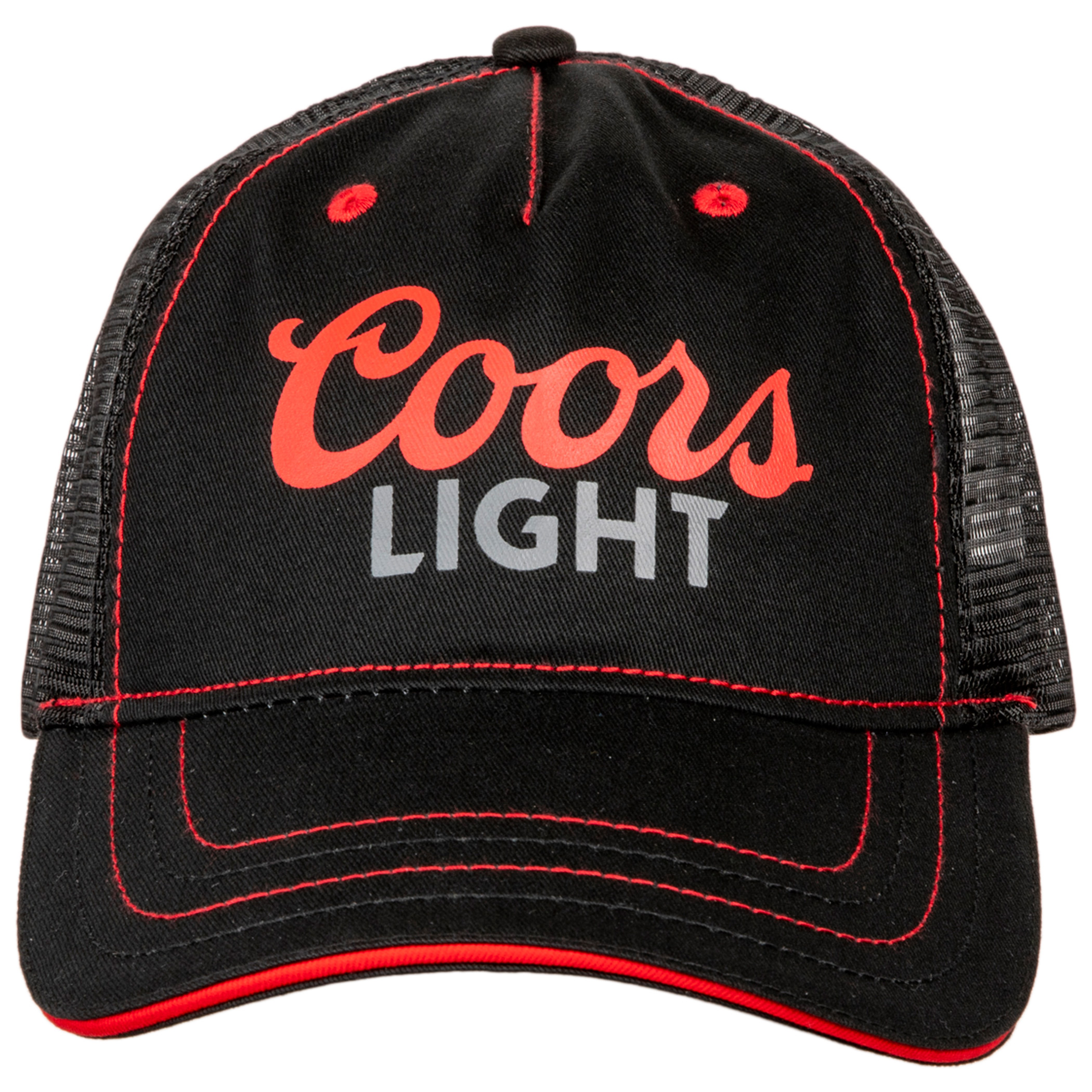Coors Light Logo Adjustable Velcro Mesh Trucker Hat