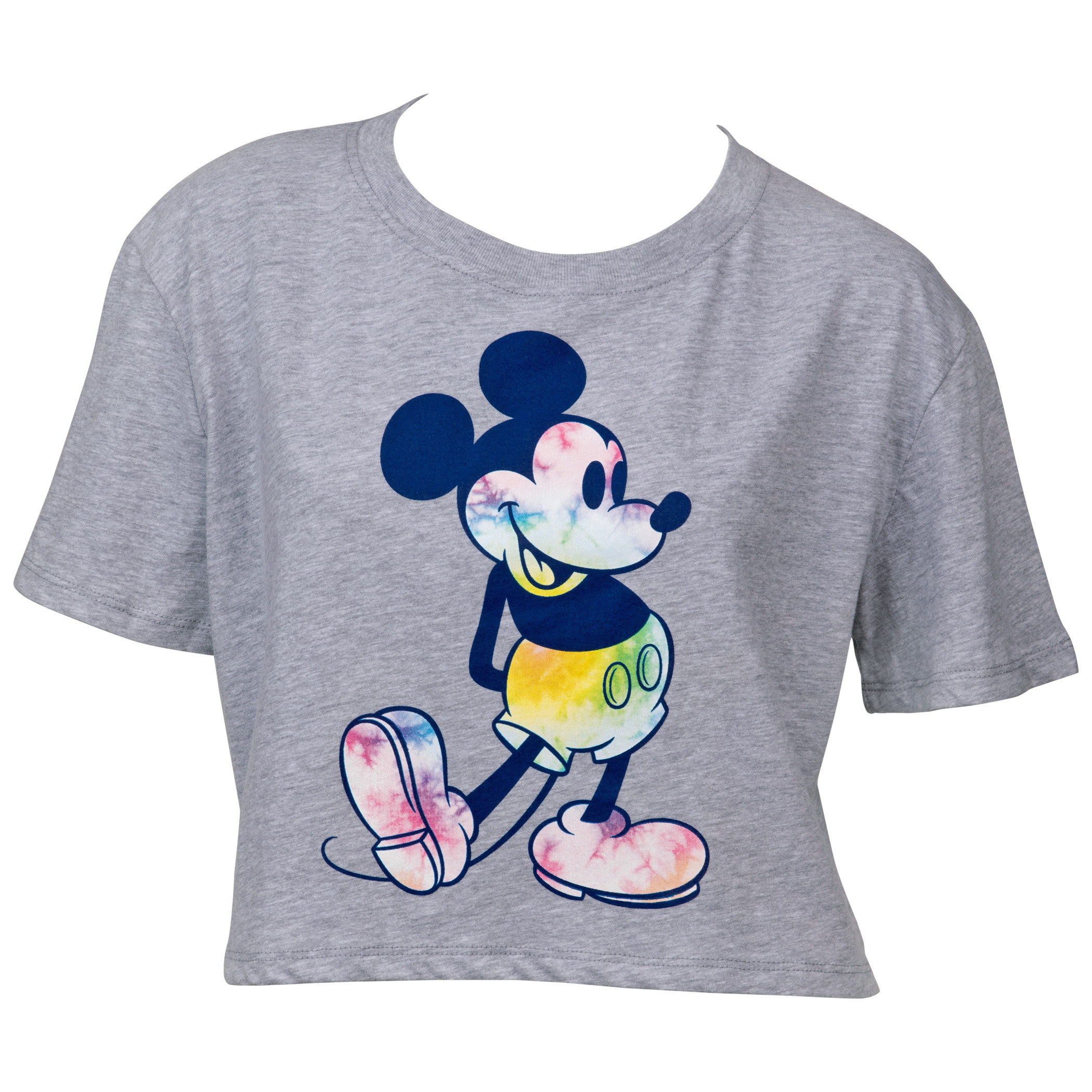 Disney Mickey Mouse Rainbow Character Crop Top Tee