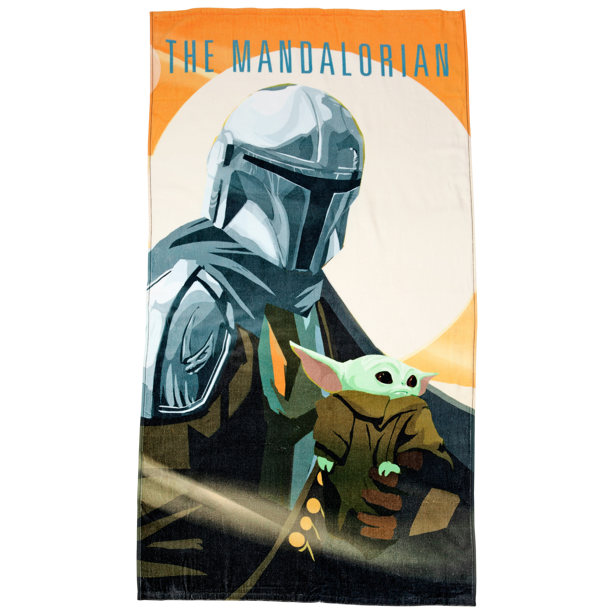 Star Wars The Mandalorian and The Child Grogu Beach Towel